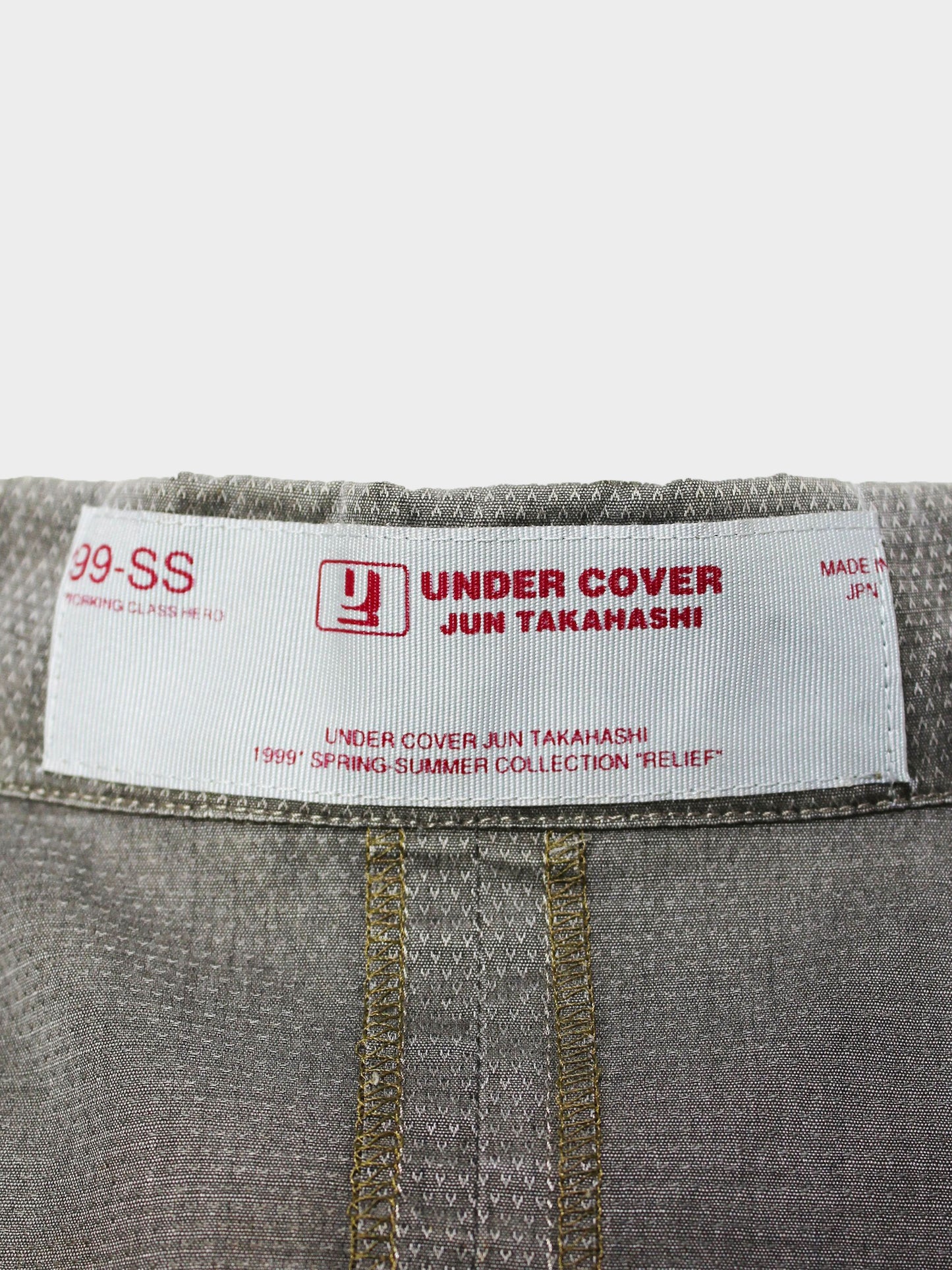 UNDERCOVER SS 1999 Relief Gray Collared Vest