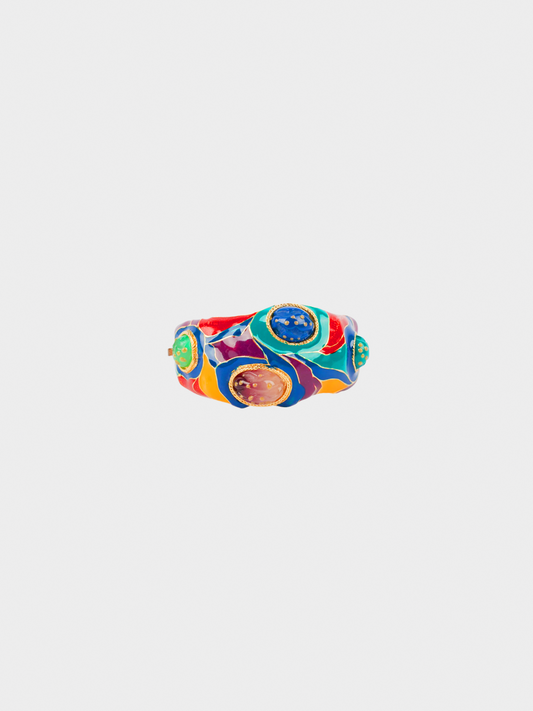 Emanuel Ungaro 2000s Multicoloured Enamel Bracelet