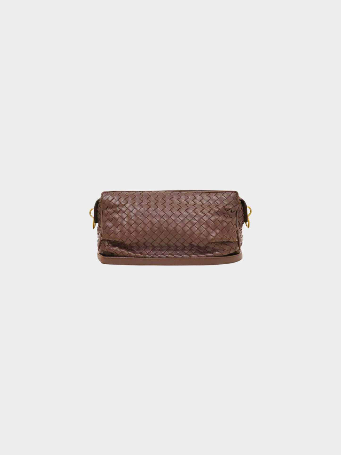 Bottega Veneta 2000s Brown Intrecciato Shoulder Bag