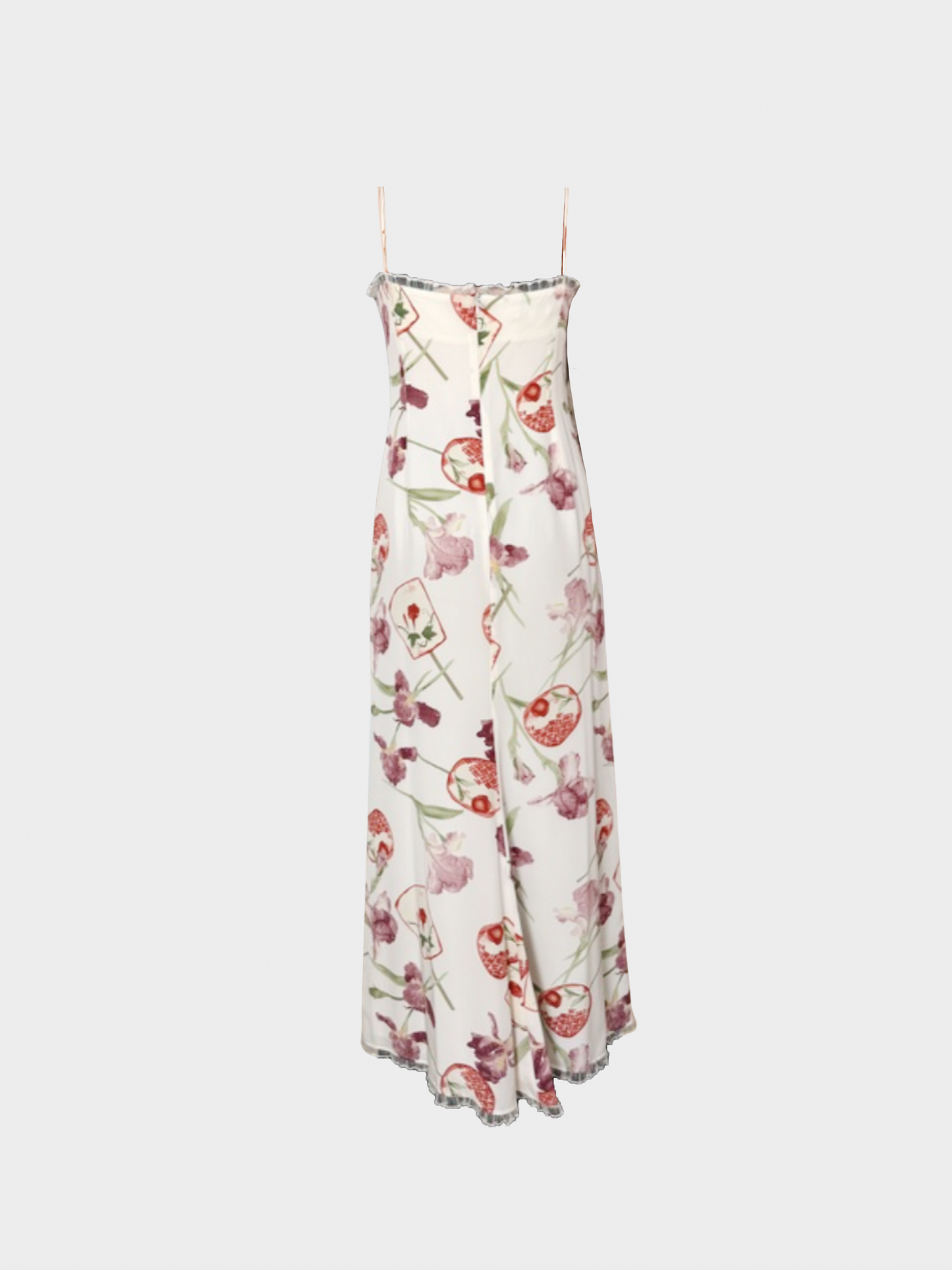 Valentino 2000s Miss V Floral Silk Maxi Dress