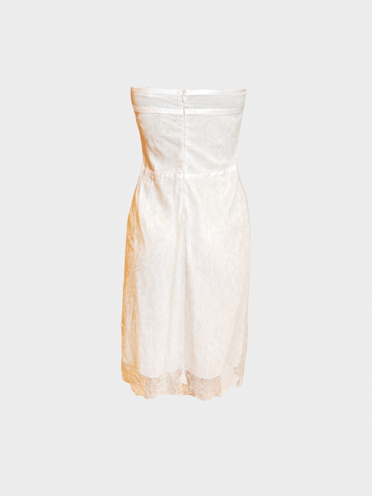Valentino 2000s Light Peach Lace Tube Dress