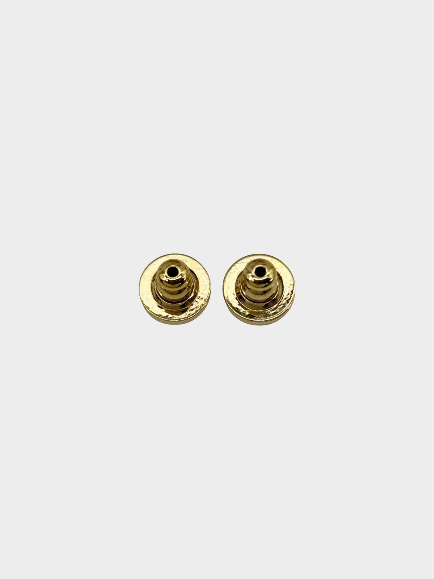 Valentino 2010s Gold Rhinestone V Logo Signature Earrings