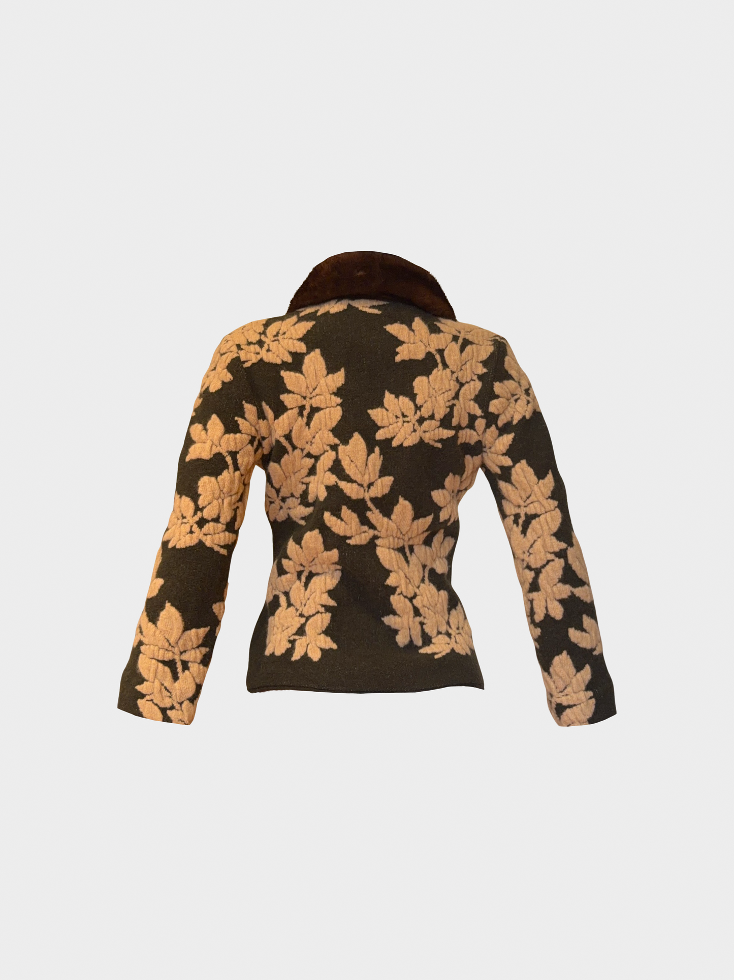 Valentino 2000s Khaki Green Embroidered Jacket