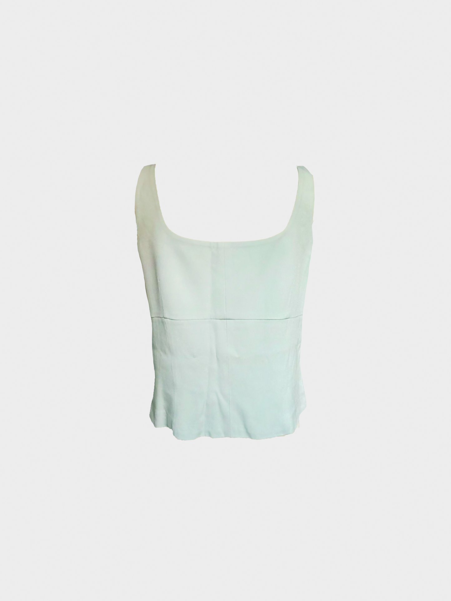 Valentino Roma 2000s Mint Green Silk Blend Top