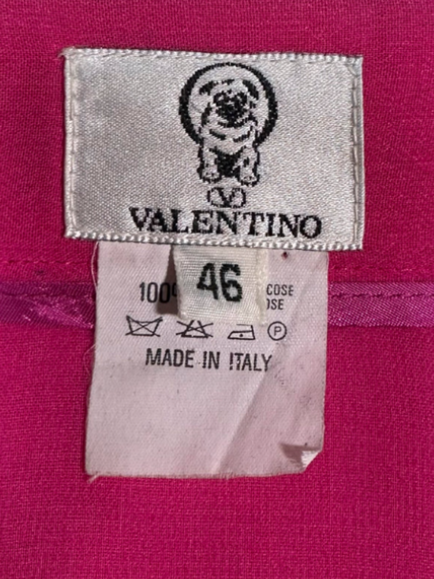 Valentino 1980s Fuchsia Chiffon Asymmetrical Hem Mini Skirt