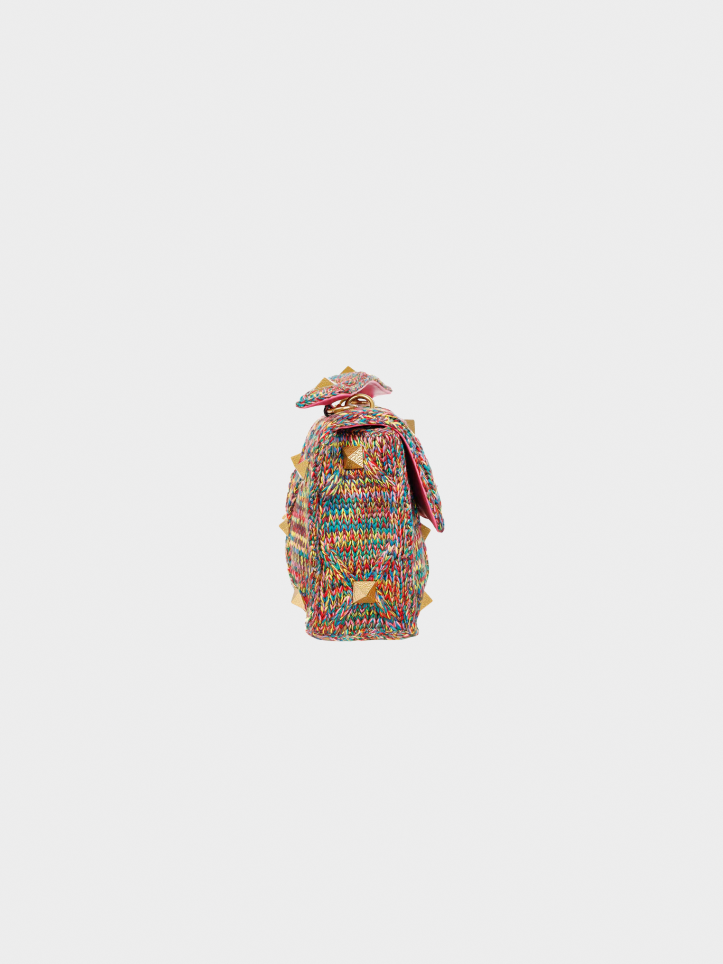 Valentino Garavani 2022 Roman Stud Multicoloured Crochet Shoulder Bag