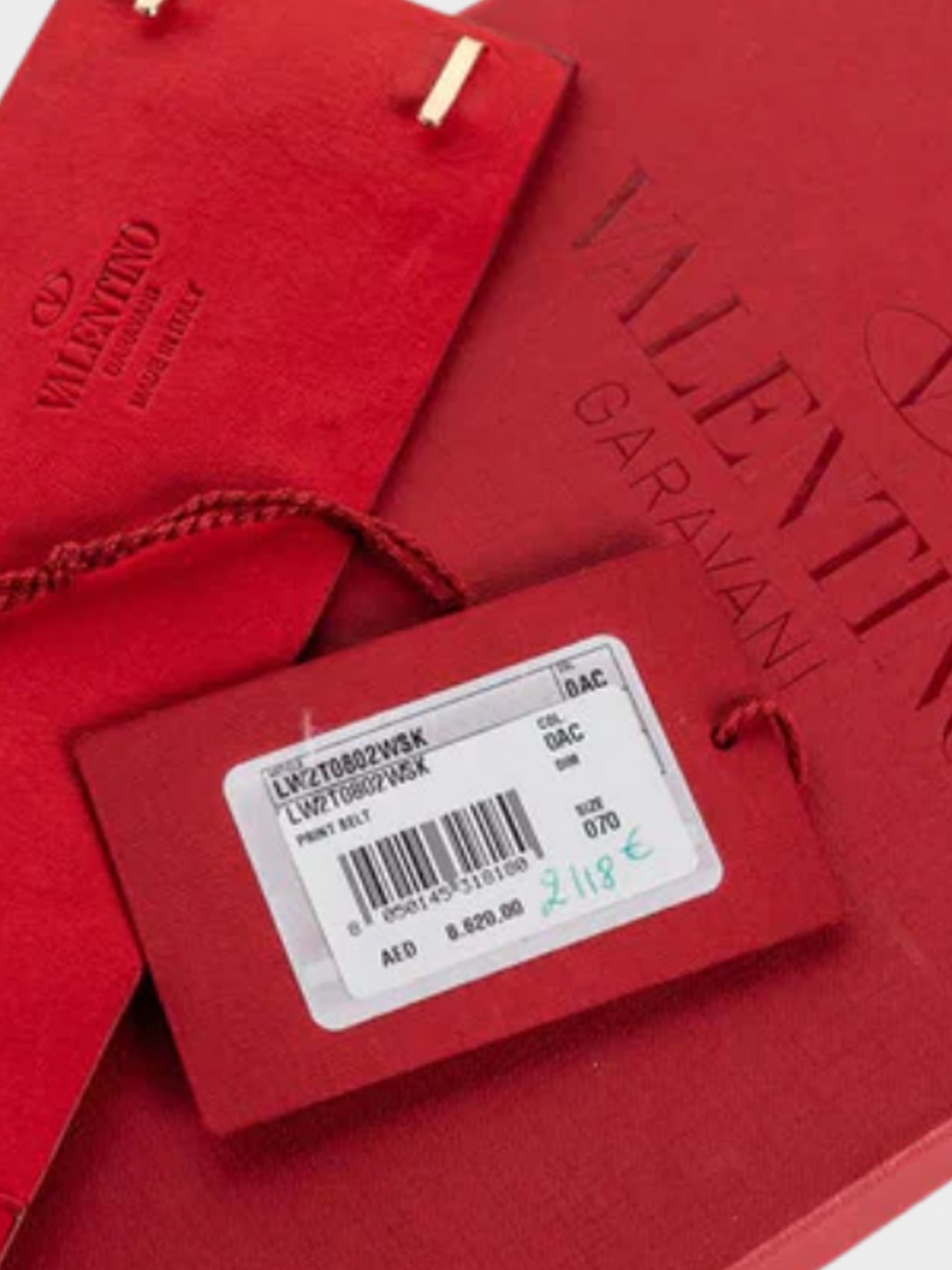 Valentino 2016 Red Suede Pop Art Statement Belt