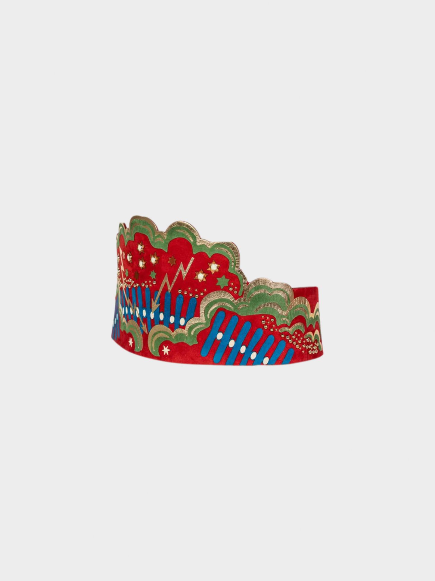 Valentino 2016 Red Suede Pop Art Statement Belt