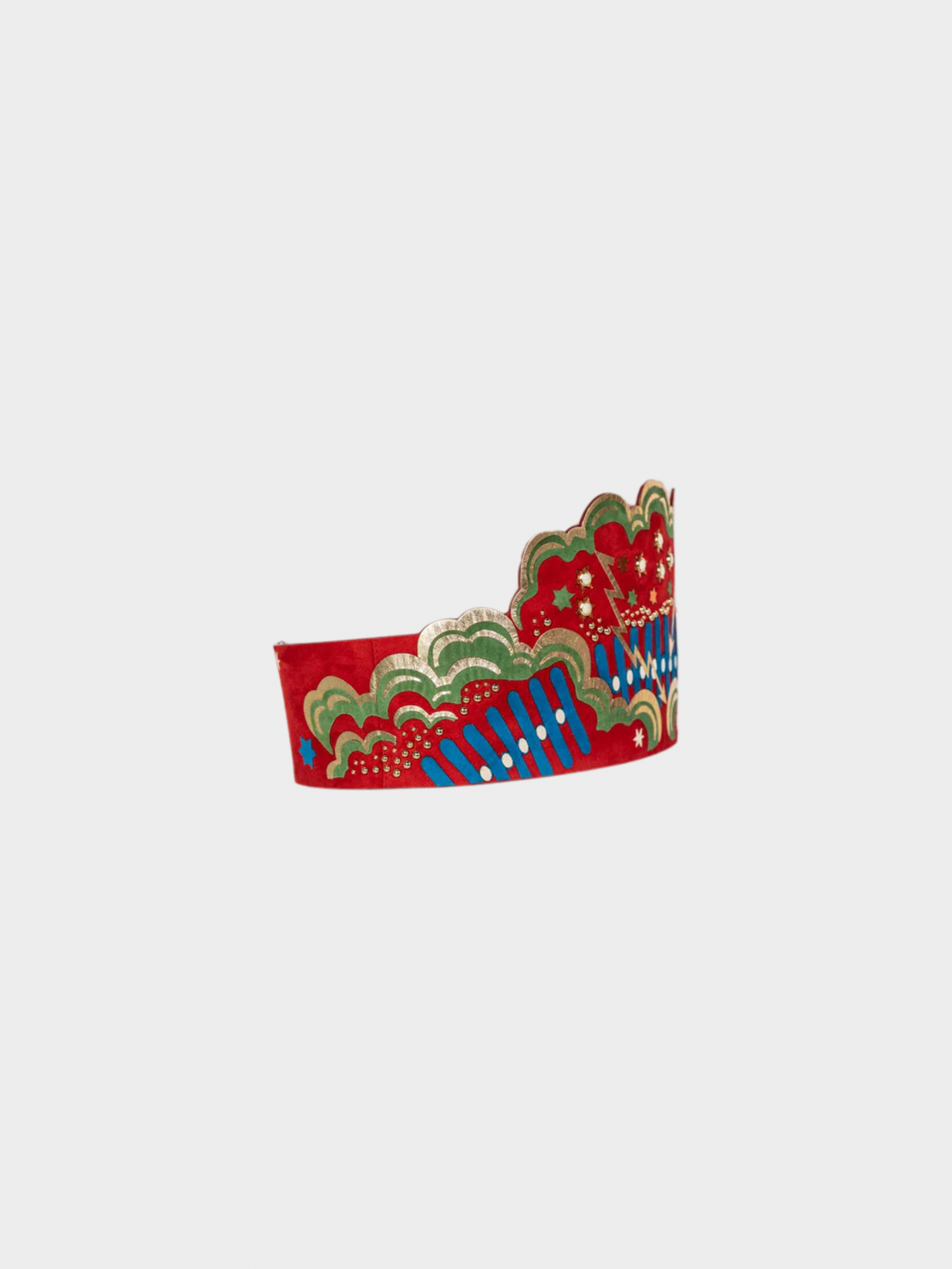 Valentino 2016 Red Suede Pop Art Statement Belt