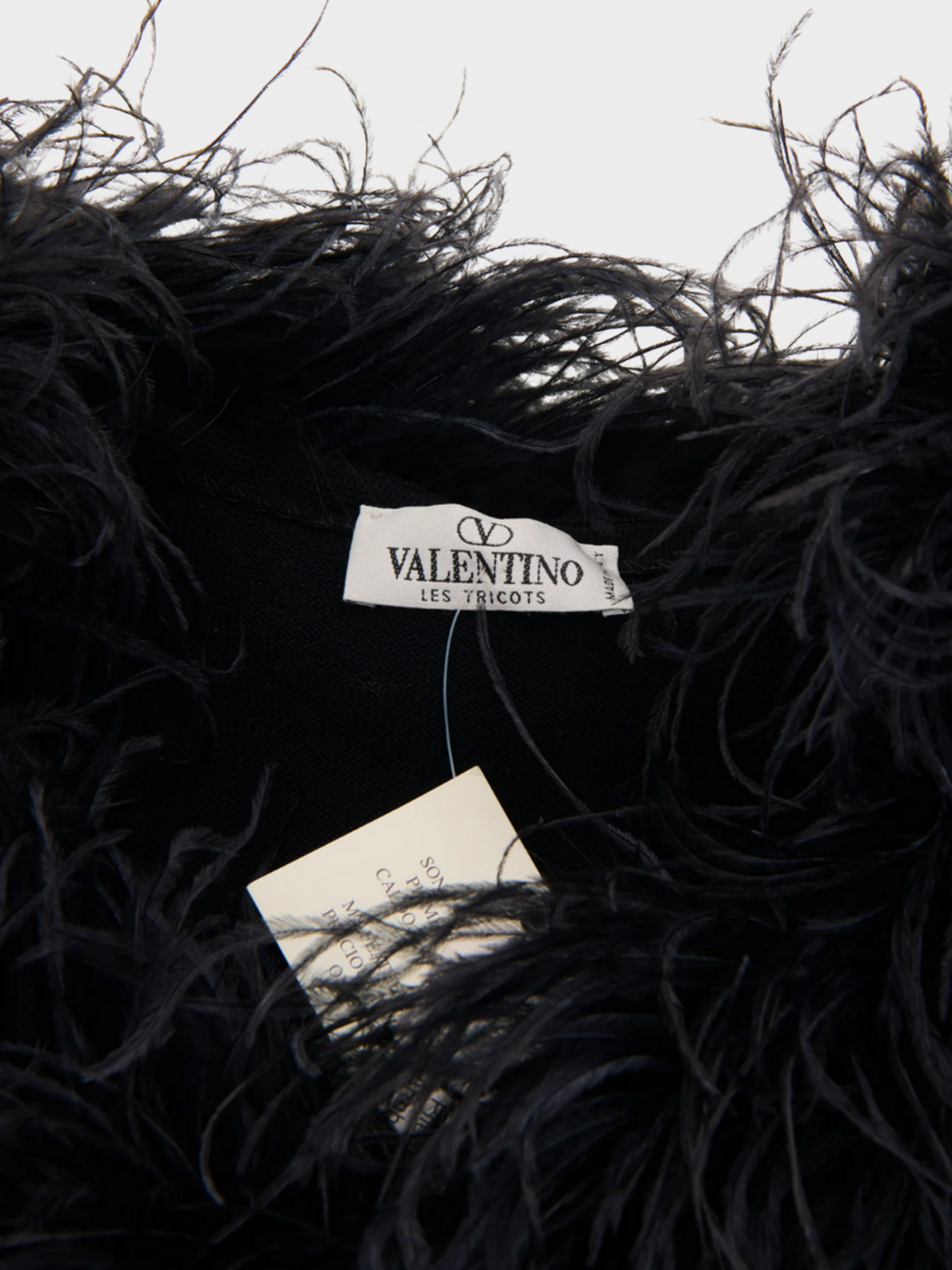 Valentino 2000s Floral Lace Feather Sweater