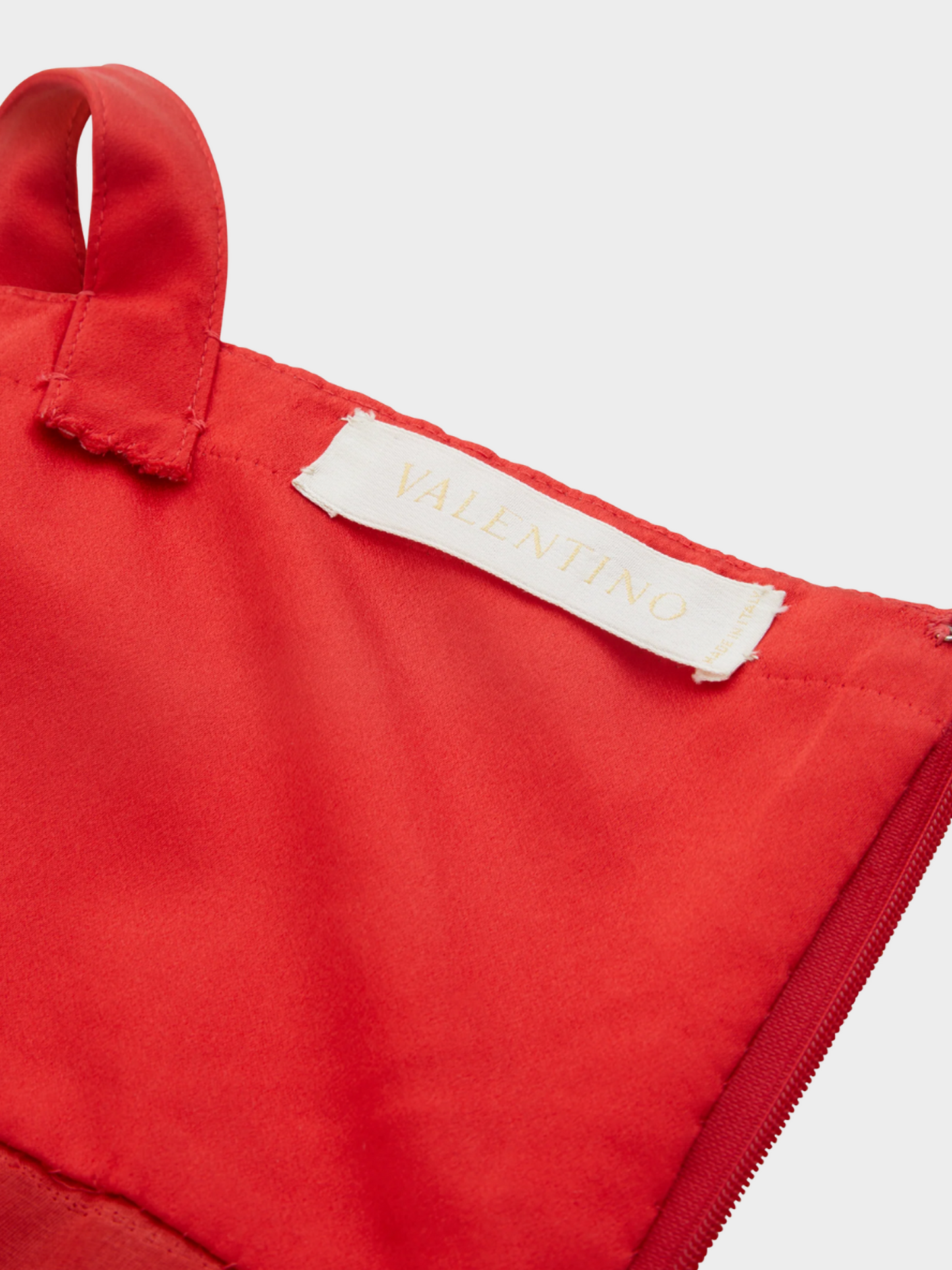 Valentino FW 2005 Red Silk with Black Sheer Sleeves Maxi Dress