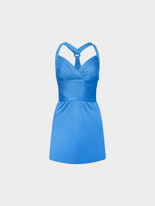Versace by Donatella Versace SS 2008 Blue Strap Dress