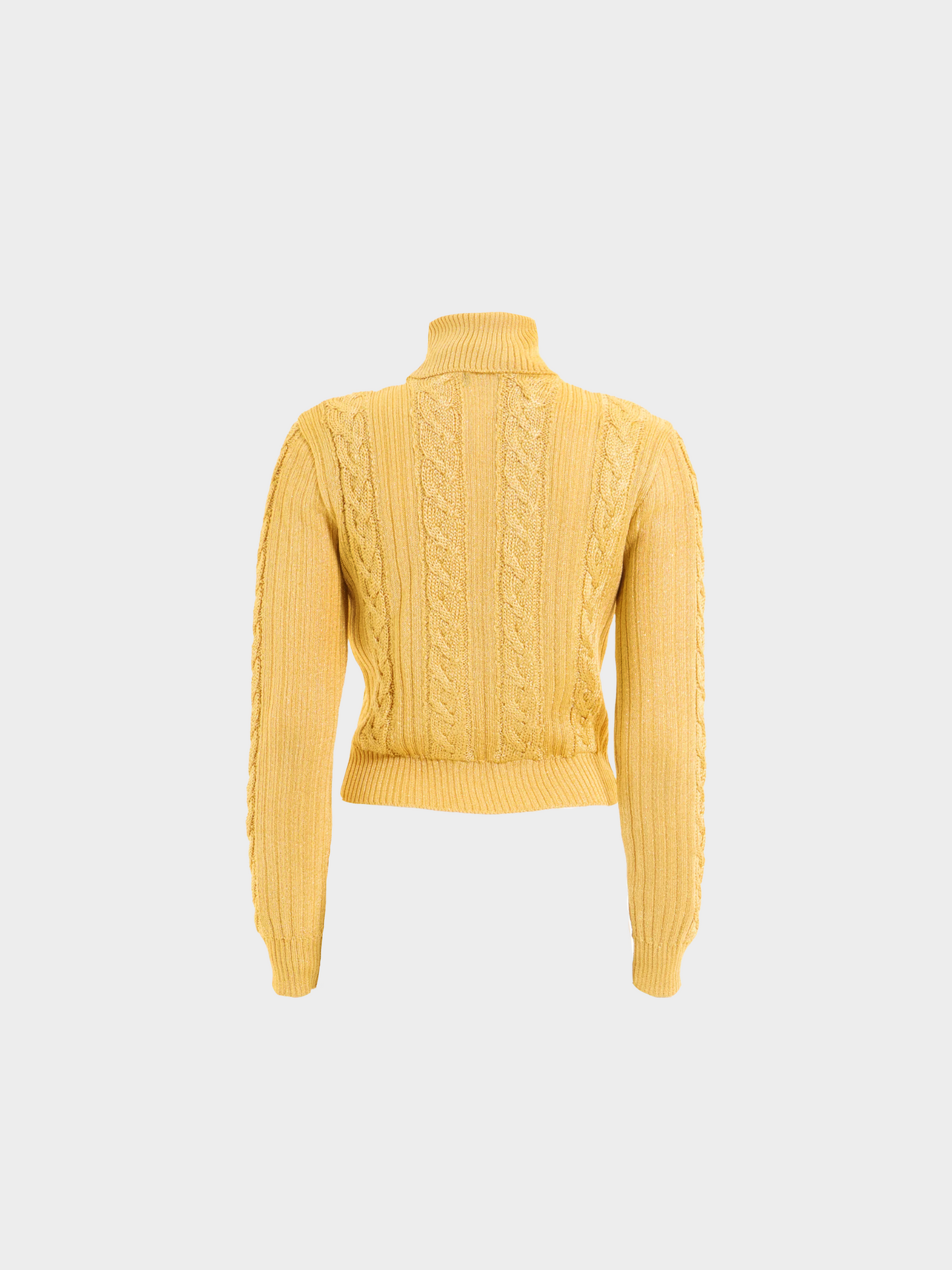 Gianni Versace Couture FW 1994 Gold Lurex Turtleneck Sweater