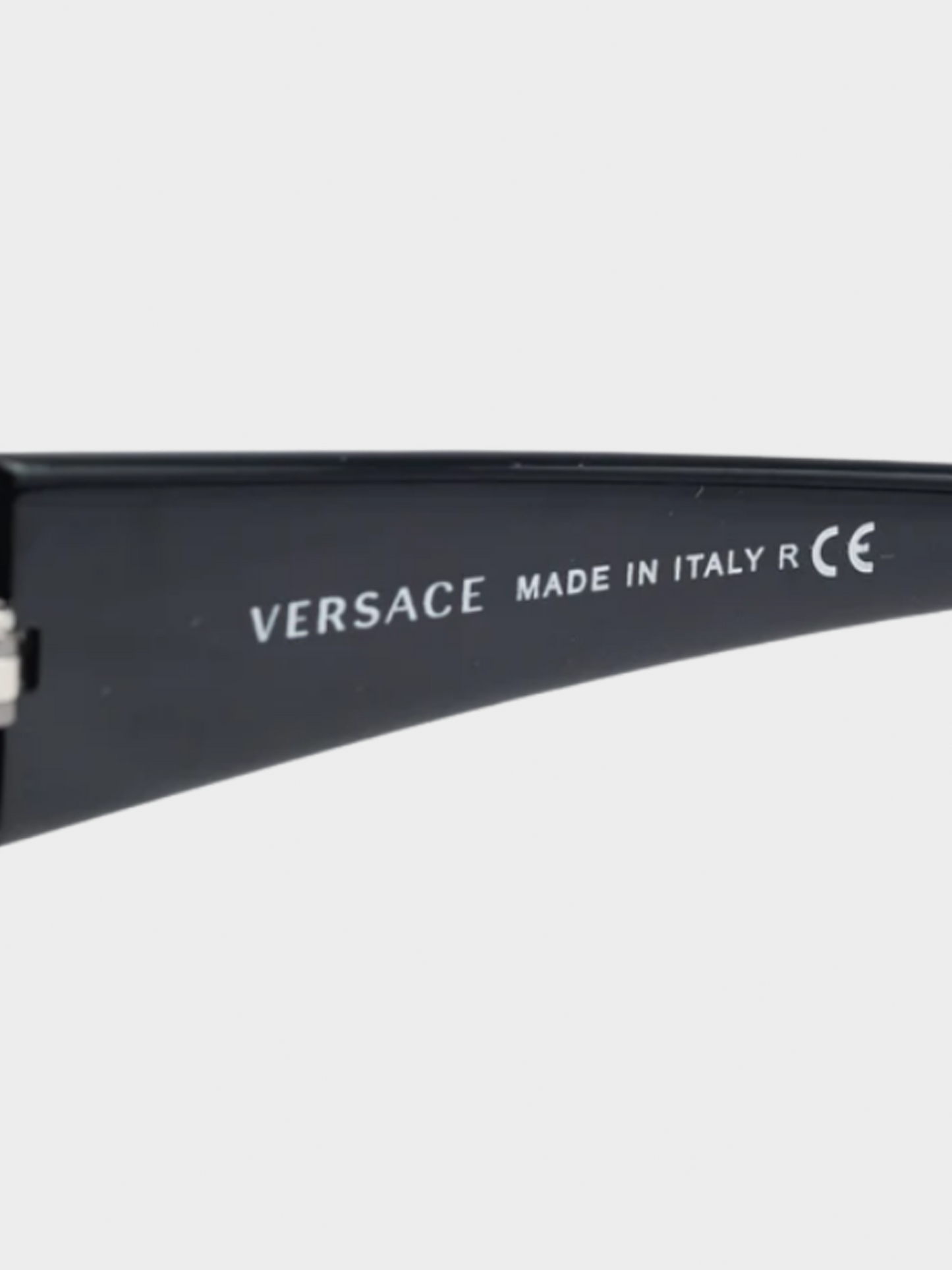 Versace 2021 Black Medusa-Temple Rectangle Sunglasses