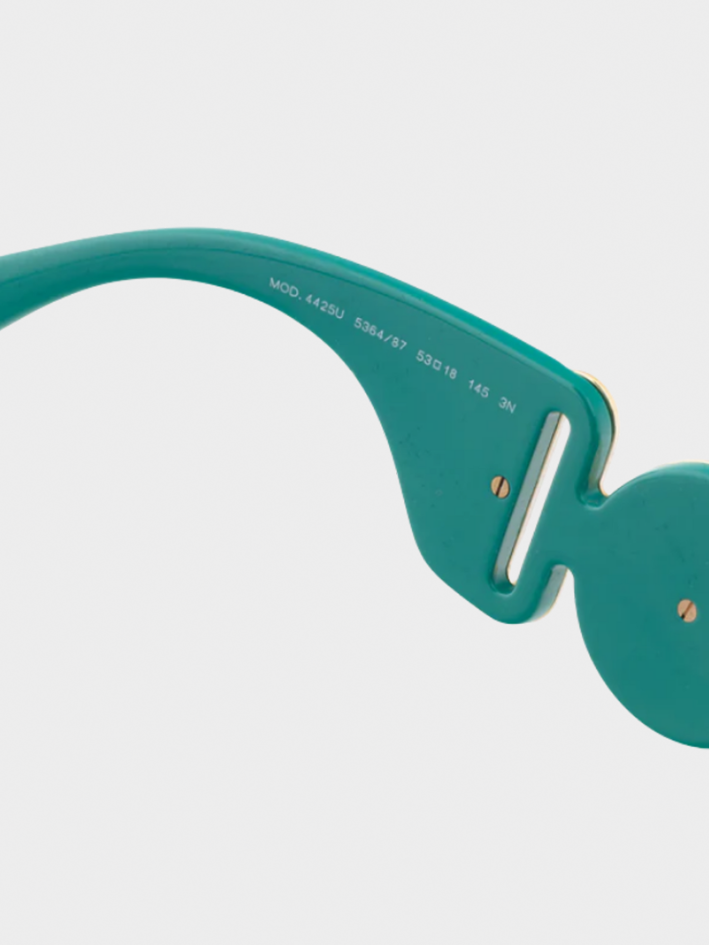 Versace 2010s Green Medusa-Logo Rectangular Sunglasses