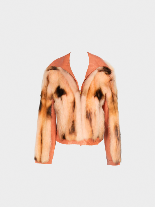 Gianni Versace FW 2000 Pink Couture Fur Jacket