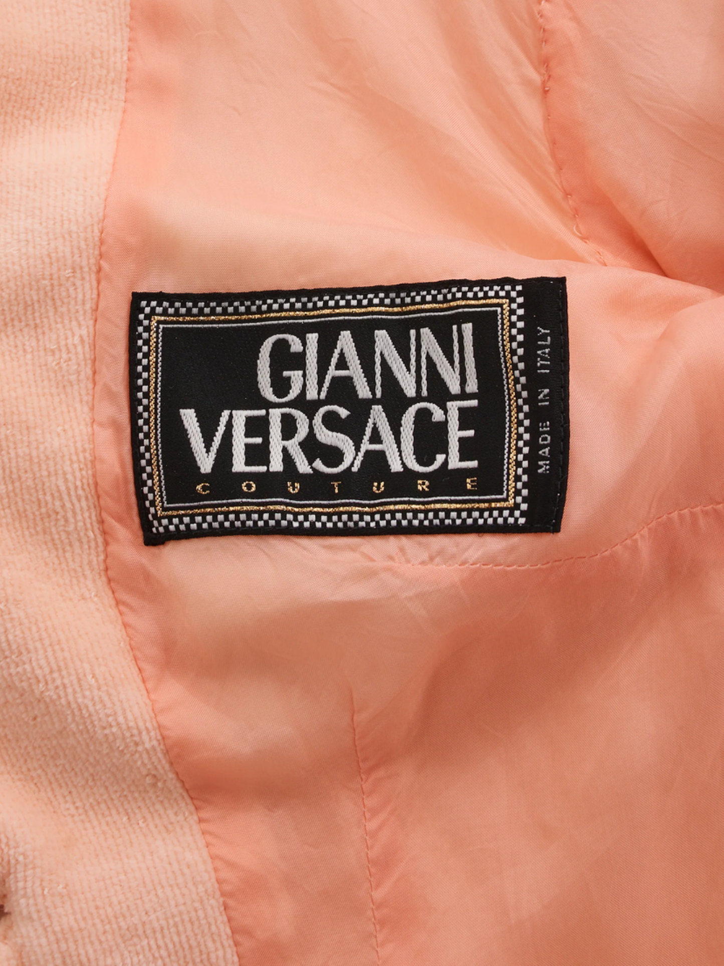 Gianni Versace Couture SS 1995 Pink Terry Suit