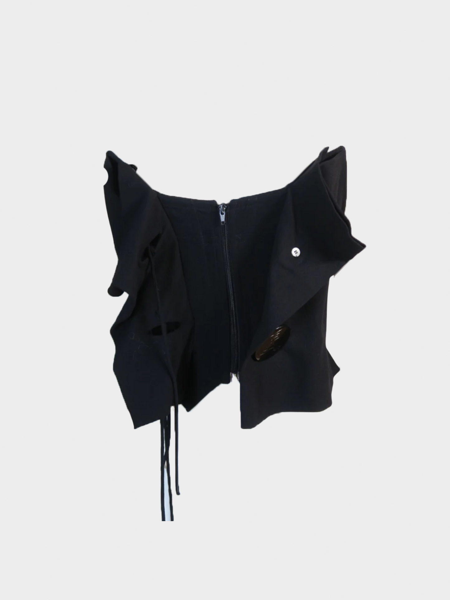 Vivienne Westwood 1998 Collectors Black Wool Tube Corset Top