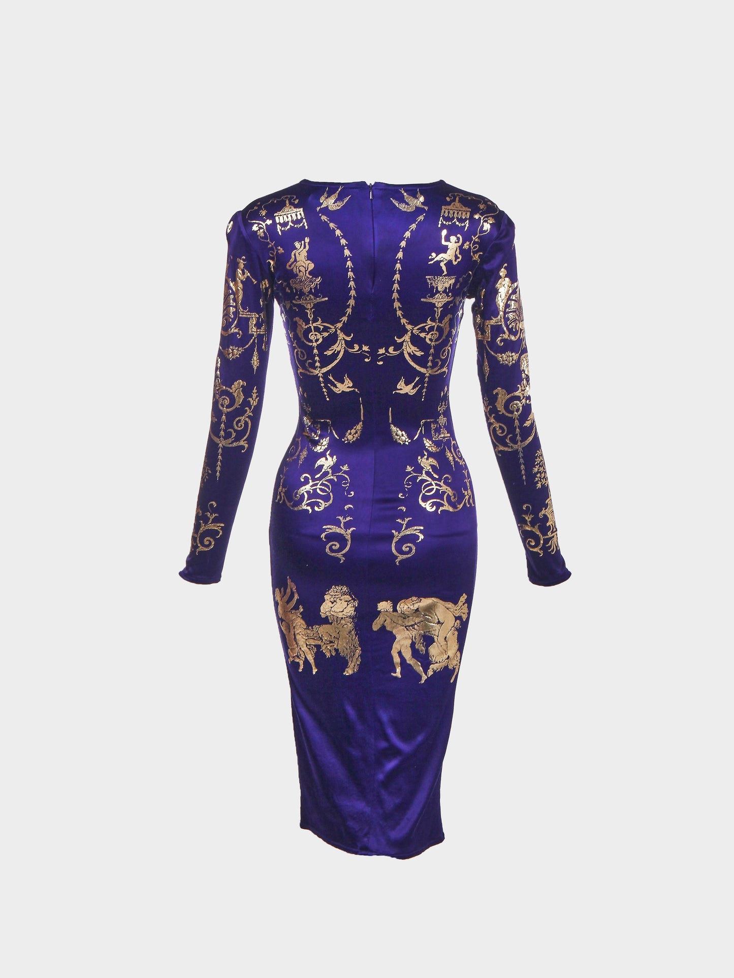 Vivienne Westwood FW 1990 Purple Portrait Collection Dress