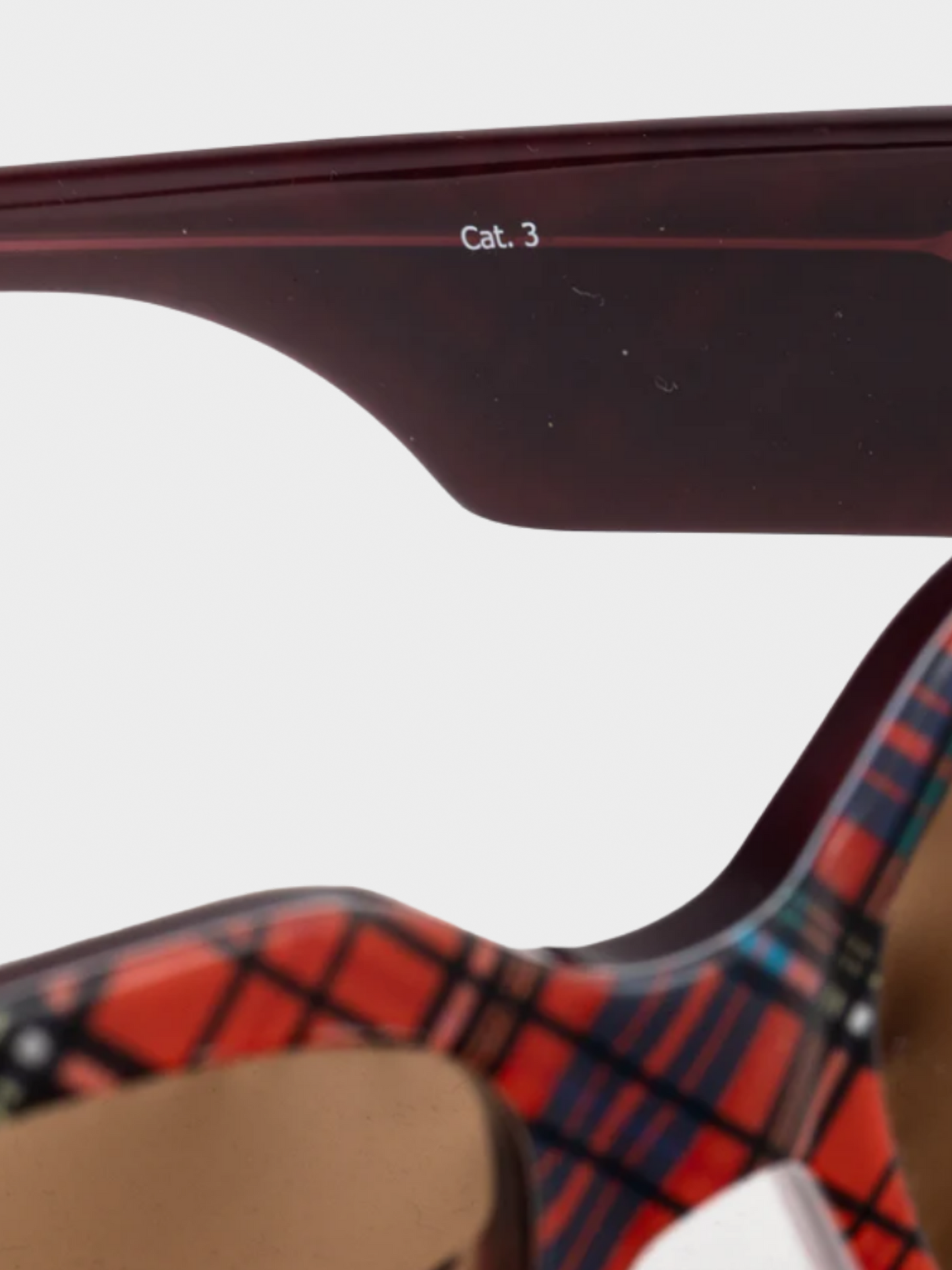 Vivienne Westwood 2022 Sun RX 01 Red-Tartan Square Sunglasses