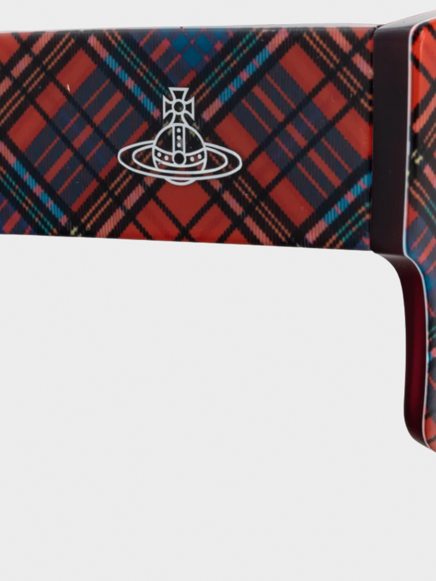 Vivienne Westwood 2022 Sun RX 01 Red-Tartan Square Sunglasses