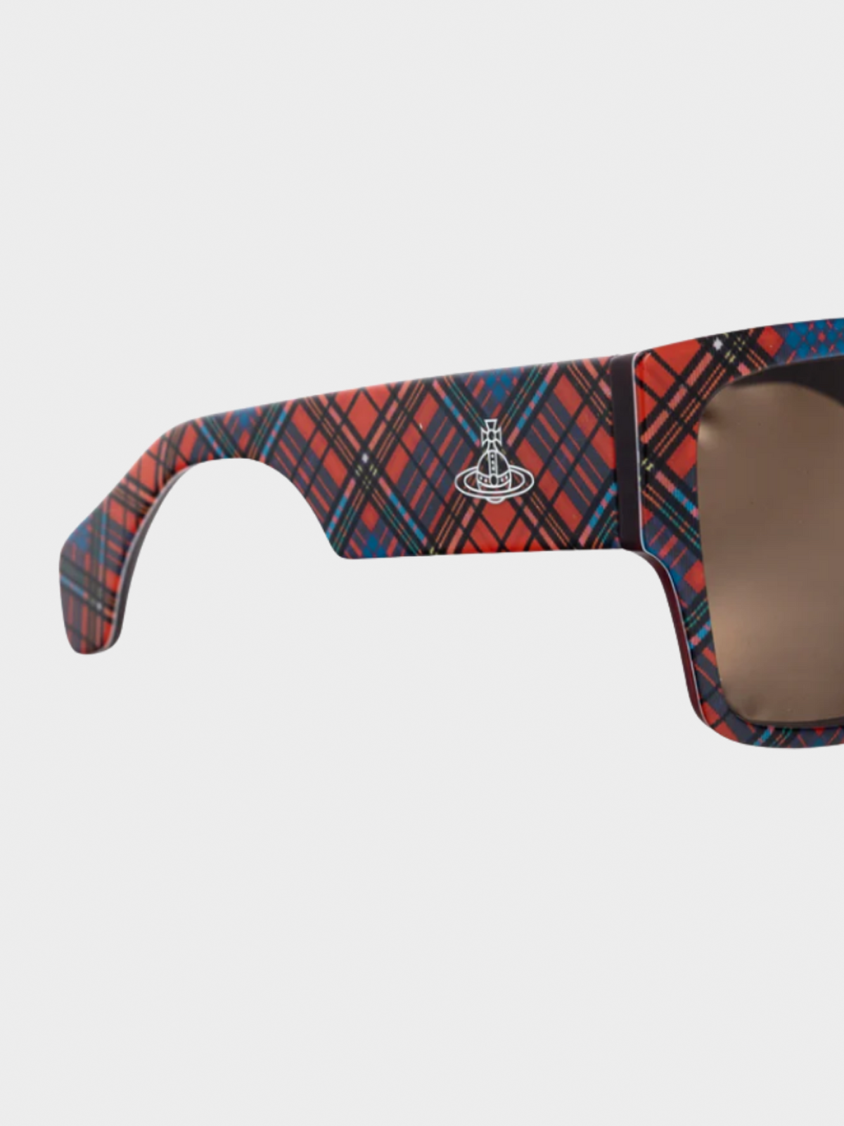 Vivienne Westwood 2022 Sun RX 01 Red-Tartan Square Sunglasses