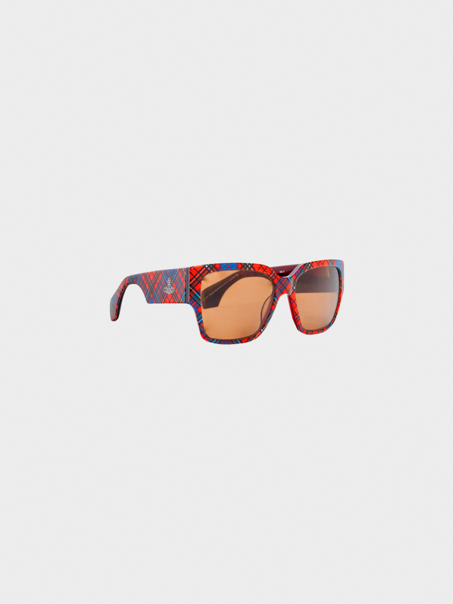 Vivienne Westwood 2022 Sun RX 01 Red-Tartan Square Sunglasses