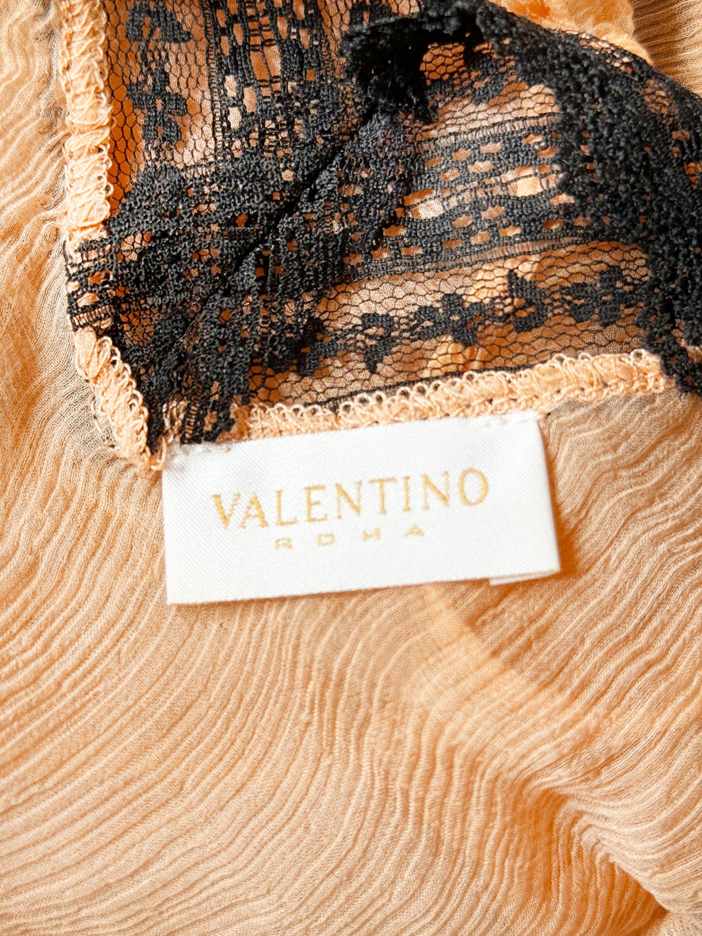 Valentino 2000s Pink Sheer Silk Top