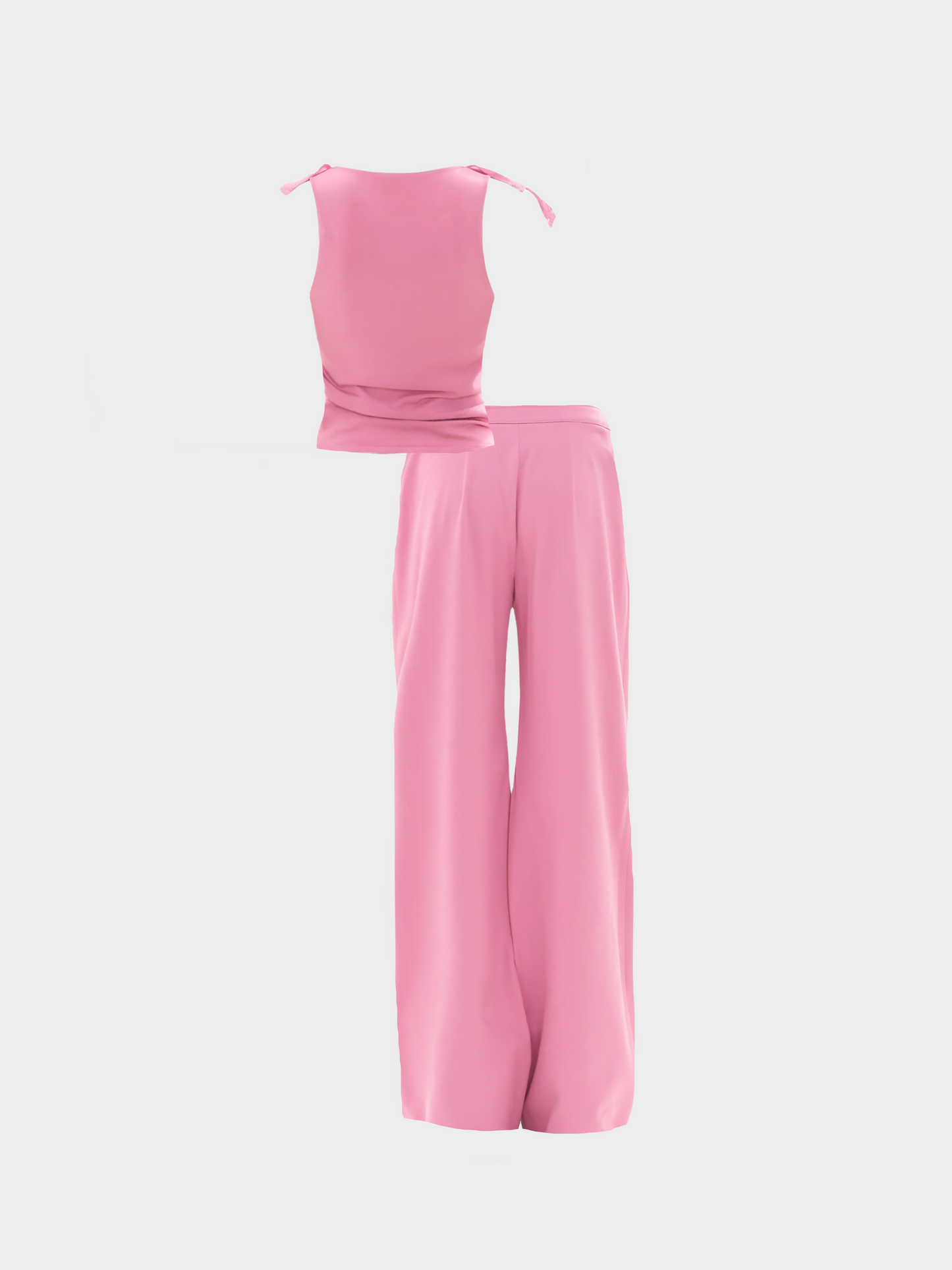 Valentino 2000s Pink Lace Top and Pants Set