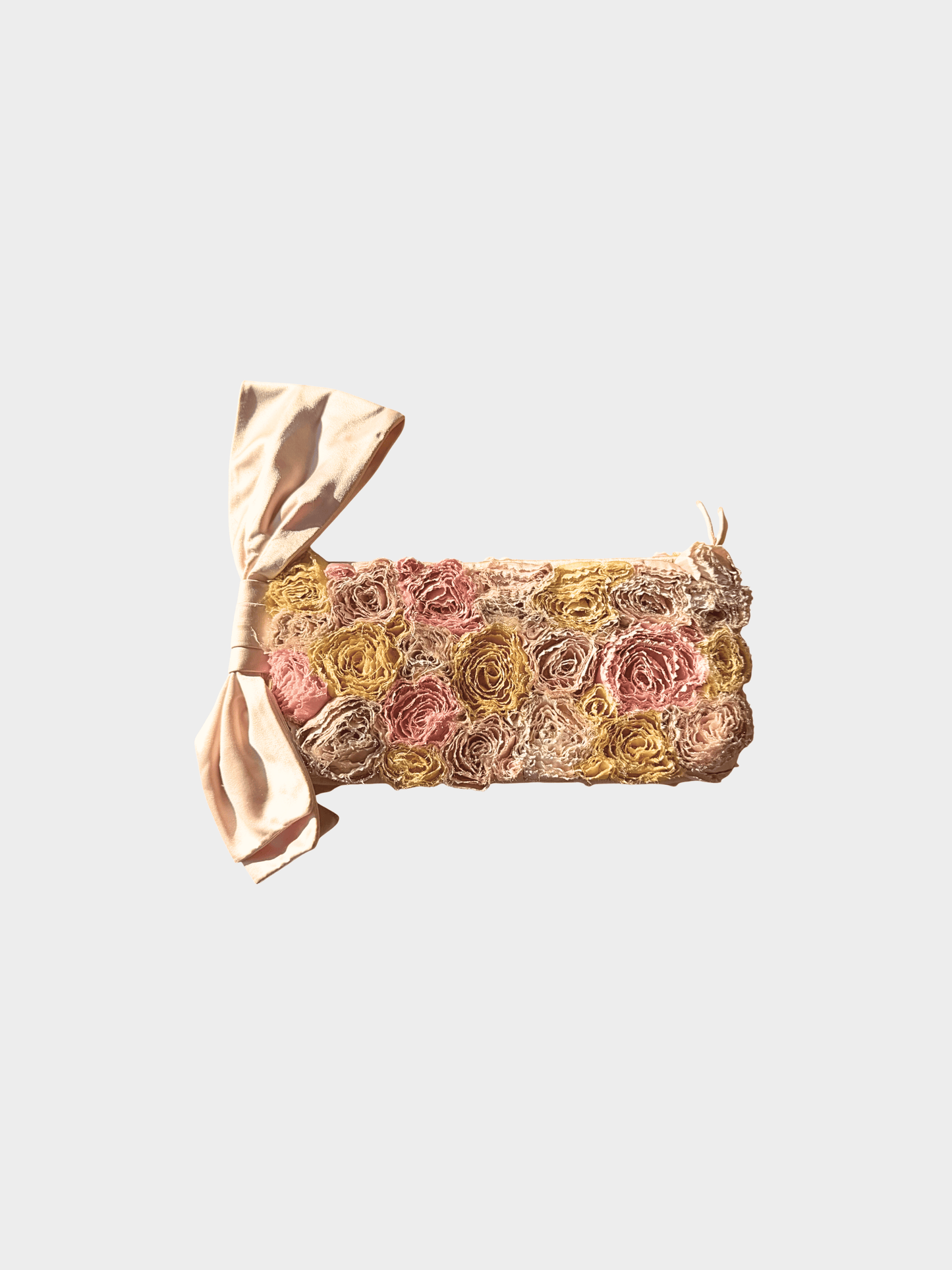 Valentino 2000s Floral Rosette Clutch Bag