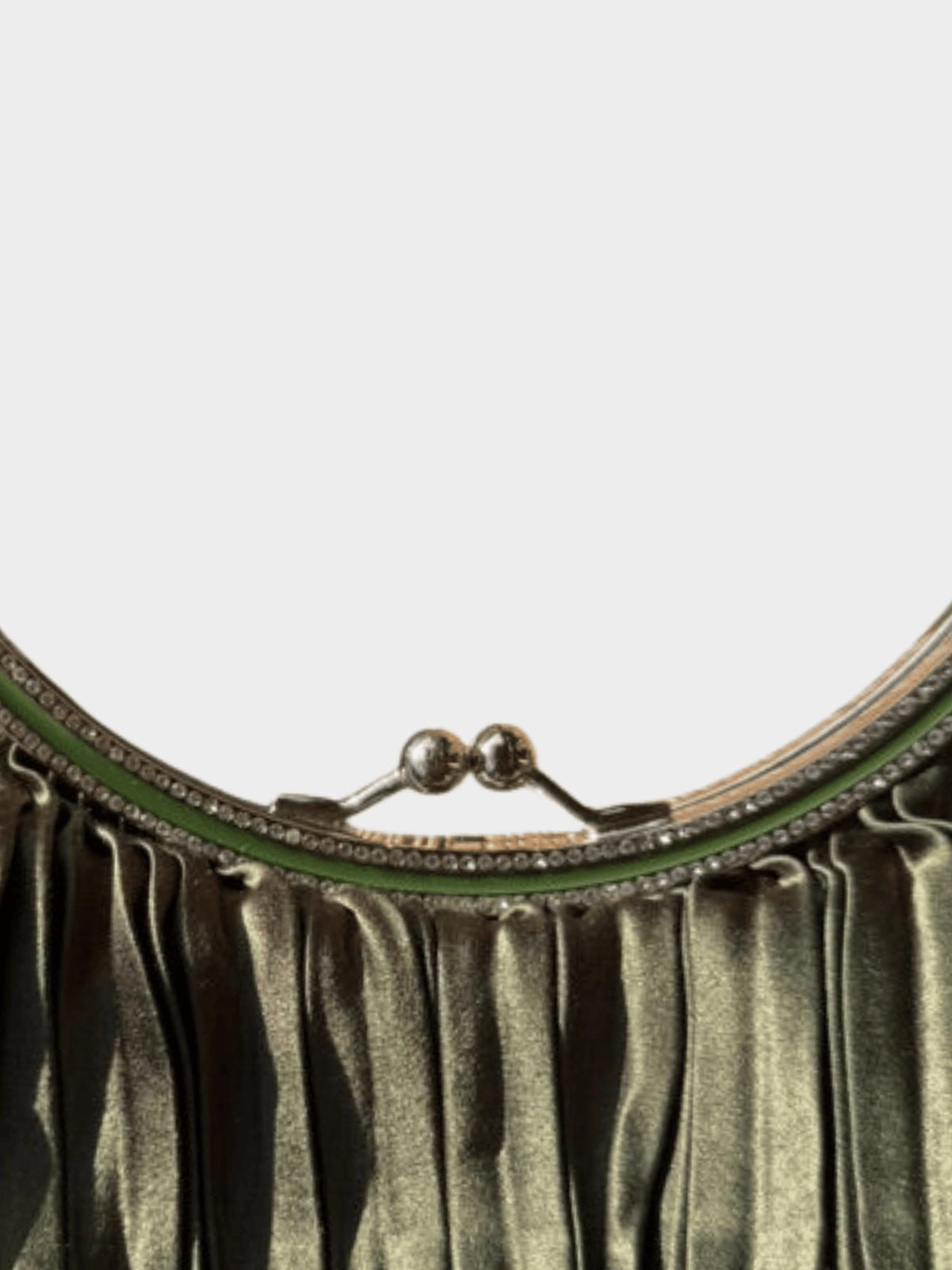 Valentino 2000s Green Silk Evening Bag