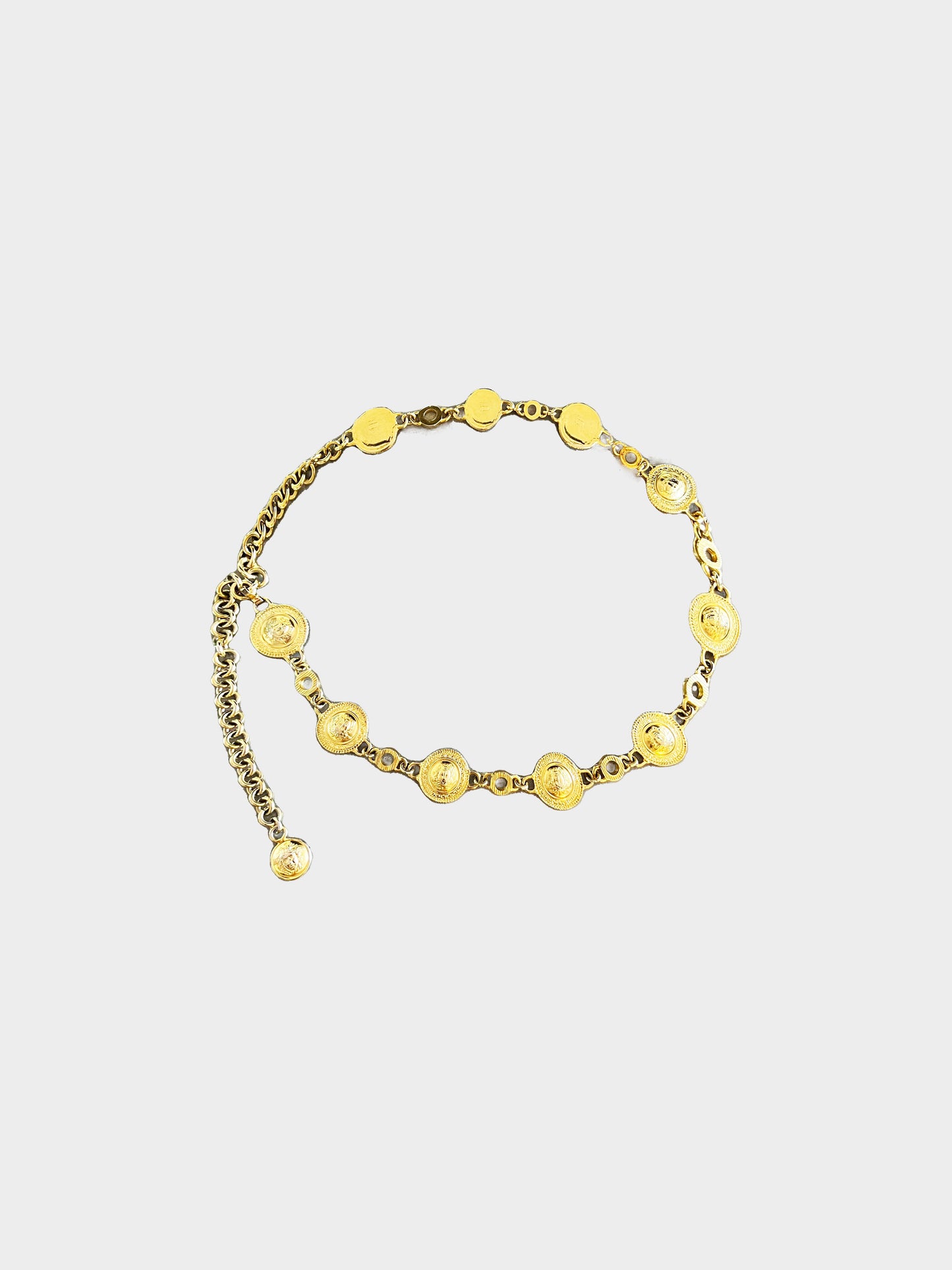 Versace 1990s Gold Medusa-Head Chain Belt