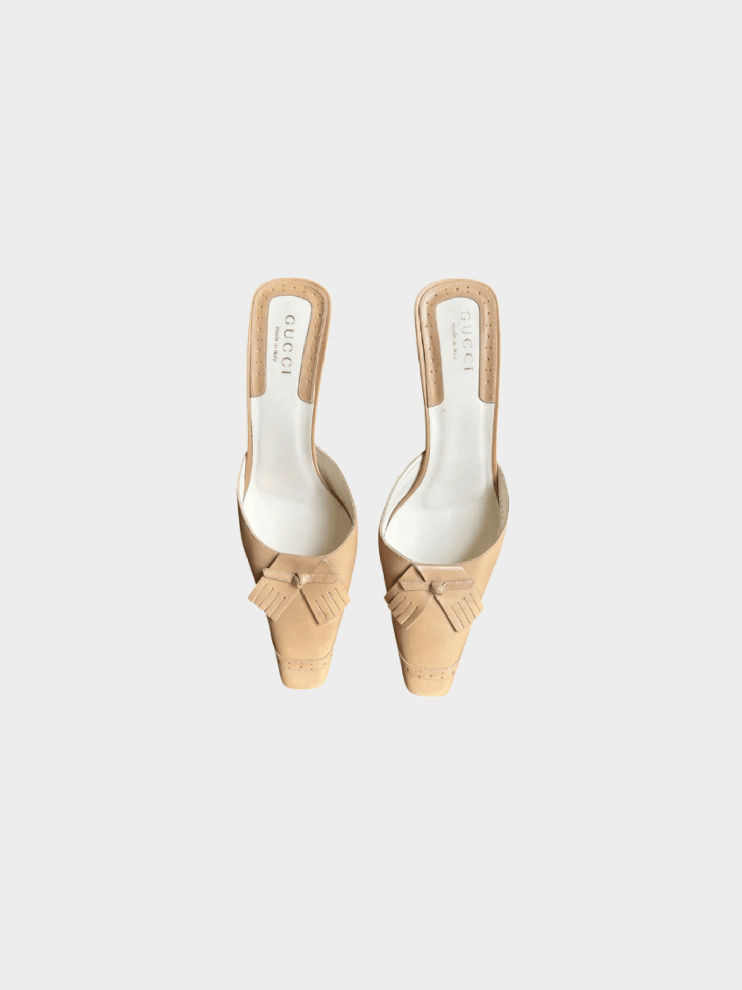 Gucci 2000s Beige Kitten Mule