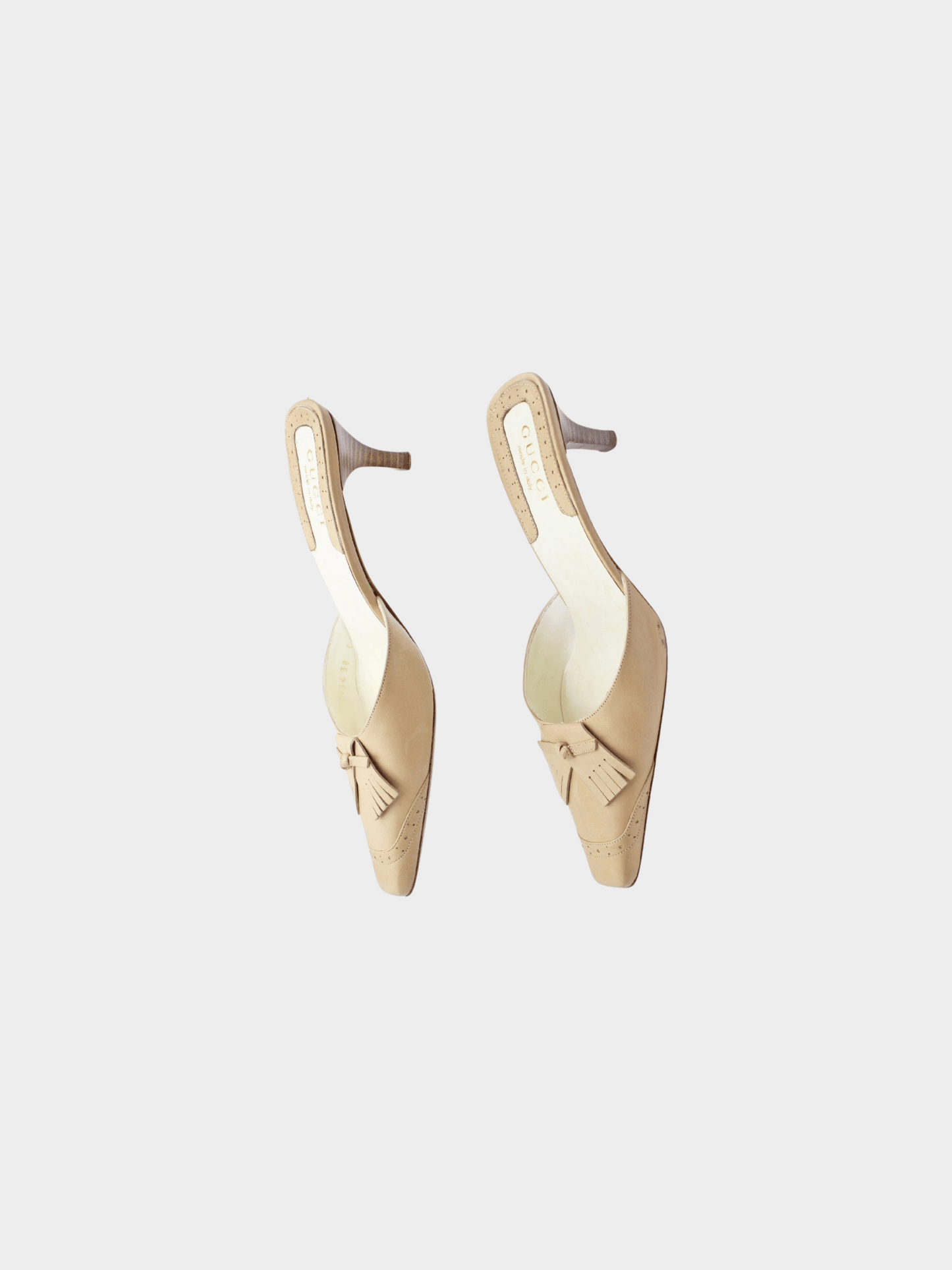 Gucci 2000s Beige Kitten Mule