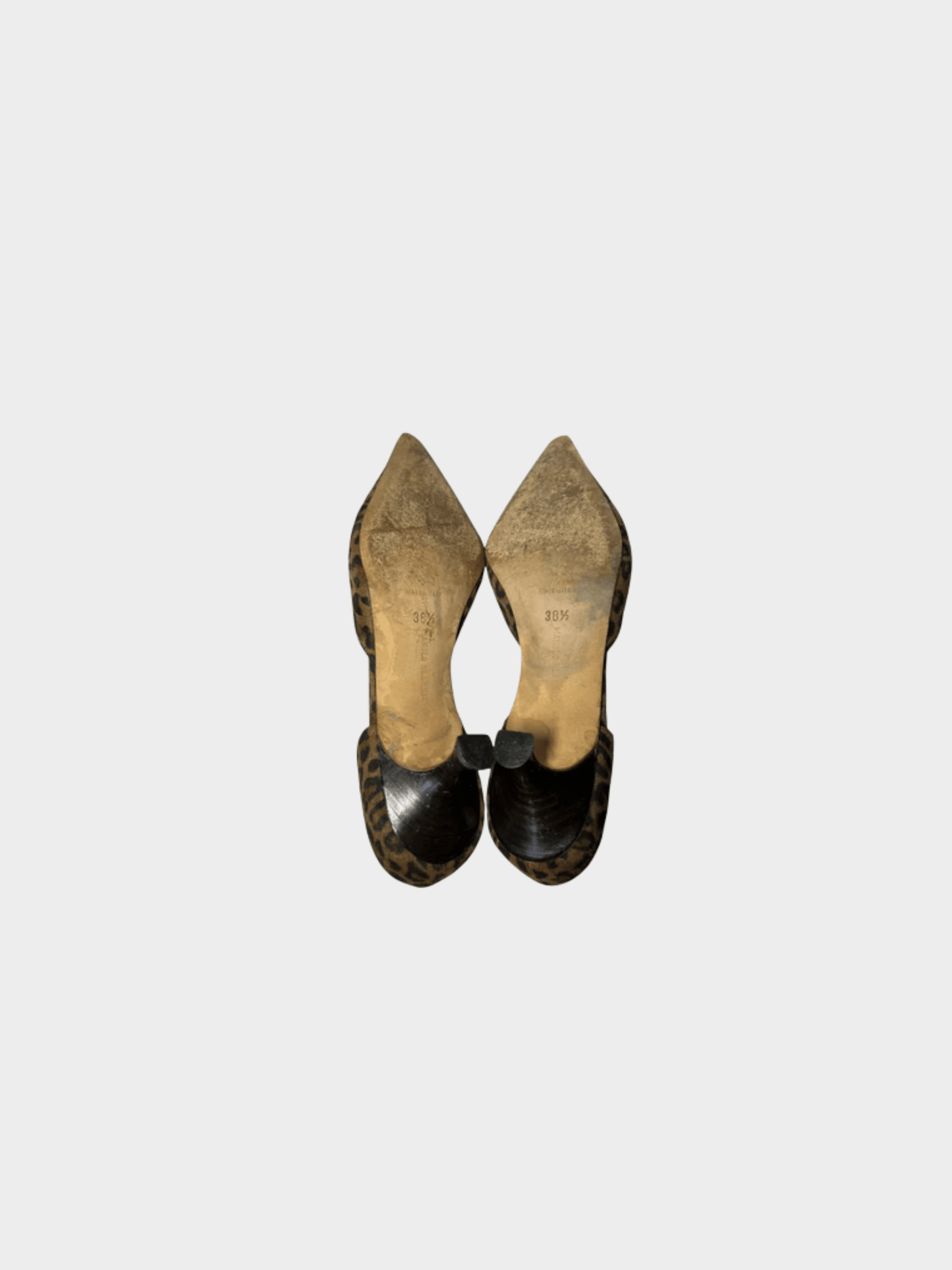 Manolo Blahnik 2000s Leopard Print Bow Tie Heels