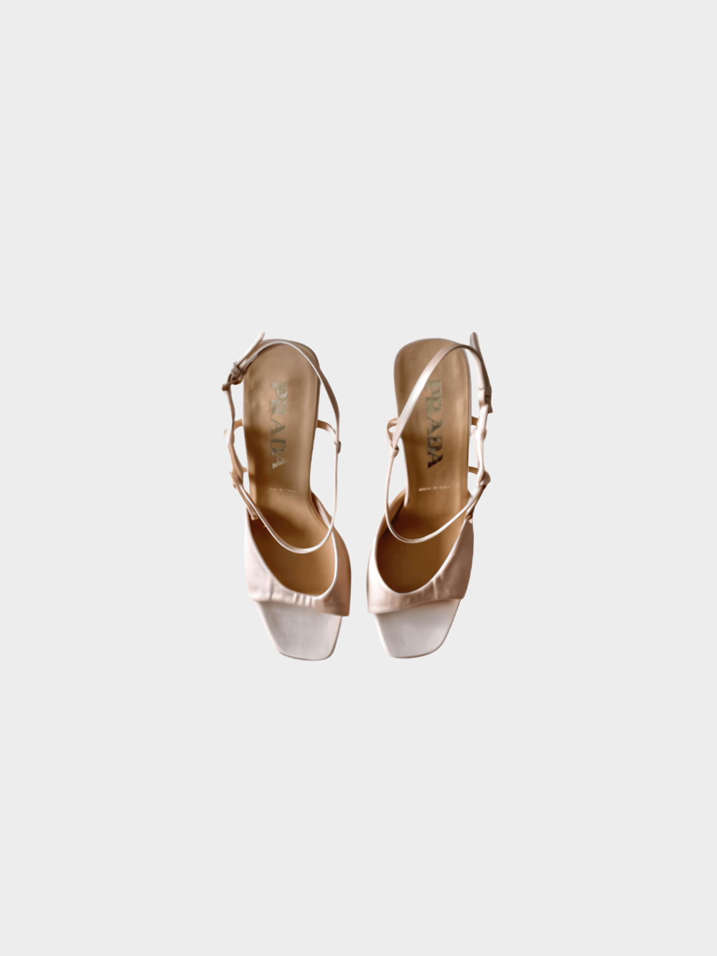 Prada 2000s Pink Satin Slingback Heels