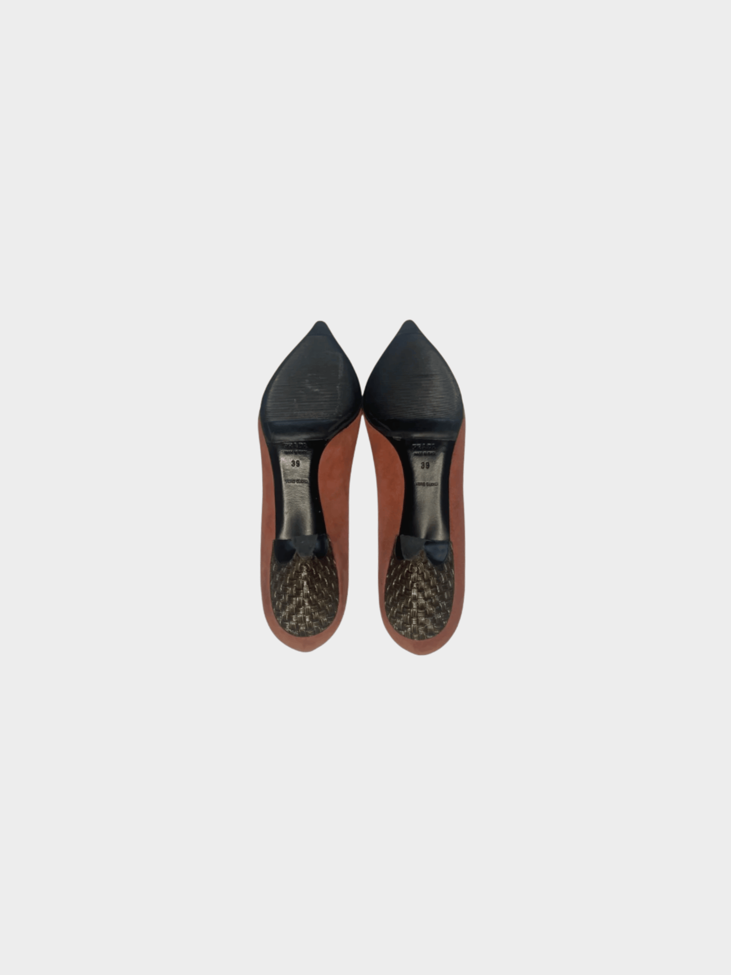 Prada 2000s Terracotta Suede Pump Heels
