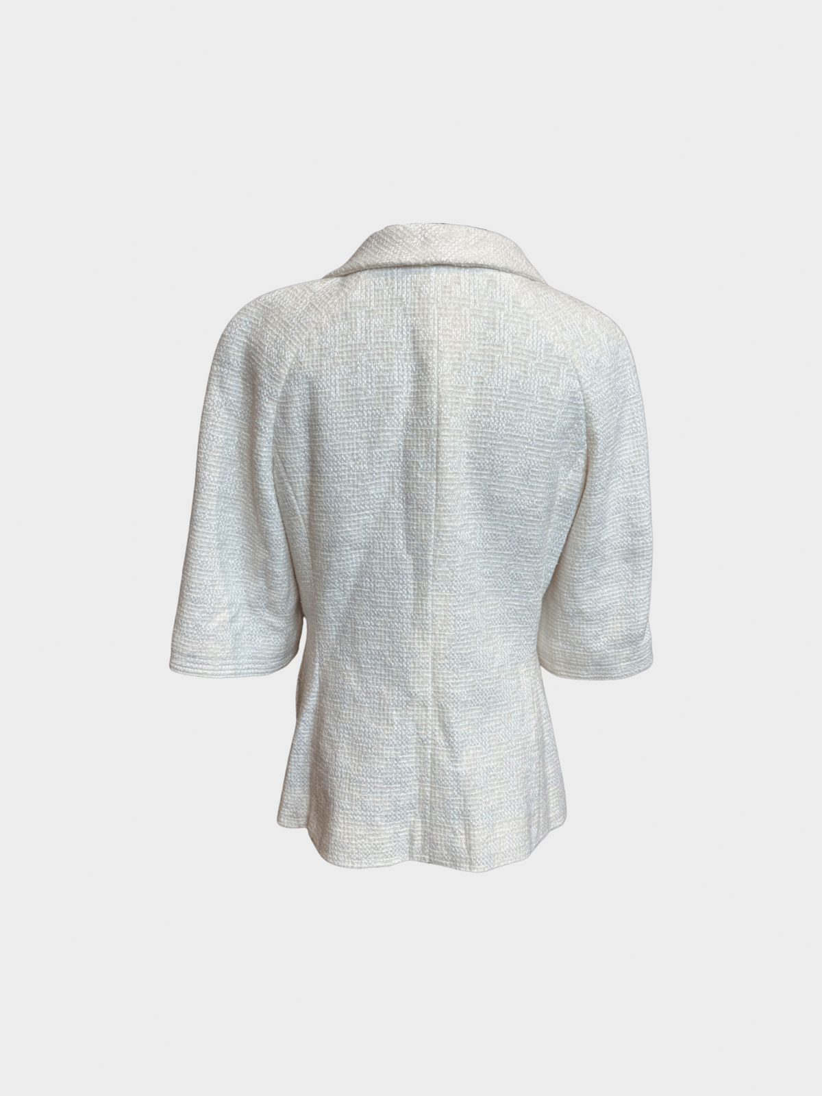 Chanel SS 2007 White Tweed Short-Sleeve Jacket