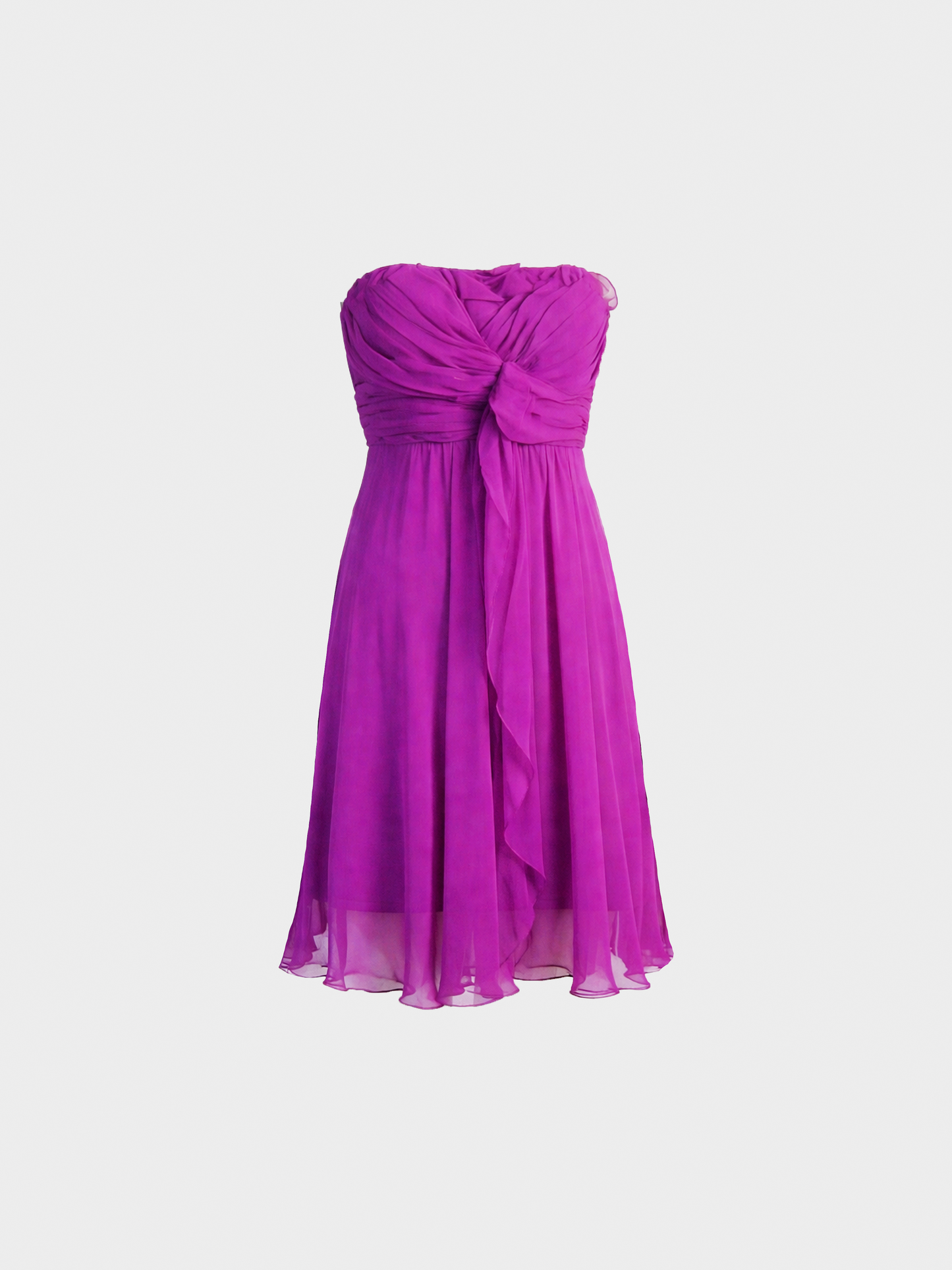 Yves Saint Laurent SS 2010 Bright Fuschia Silk Dress