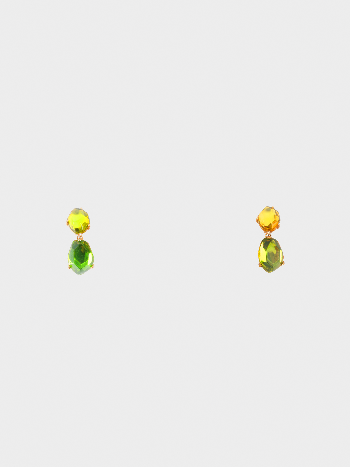 Yves Saint Laurent 1980s Green Clip-On Earrings