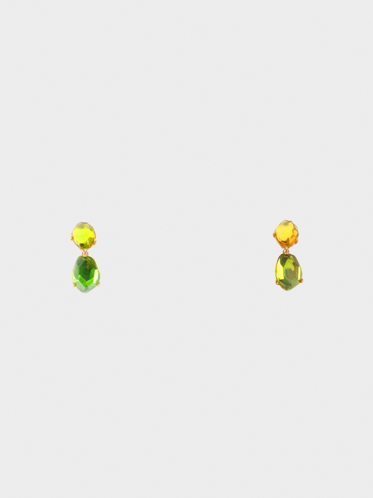 Yves Saint Laurent 1980s Green Clip-On Earrings