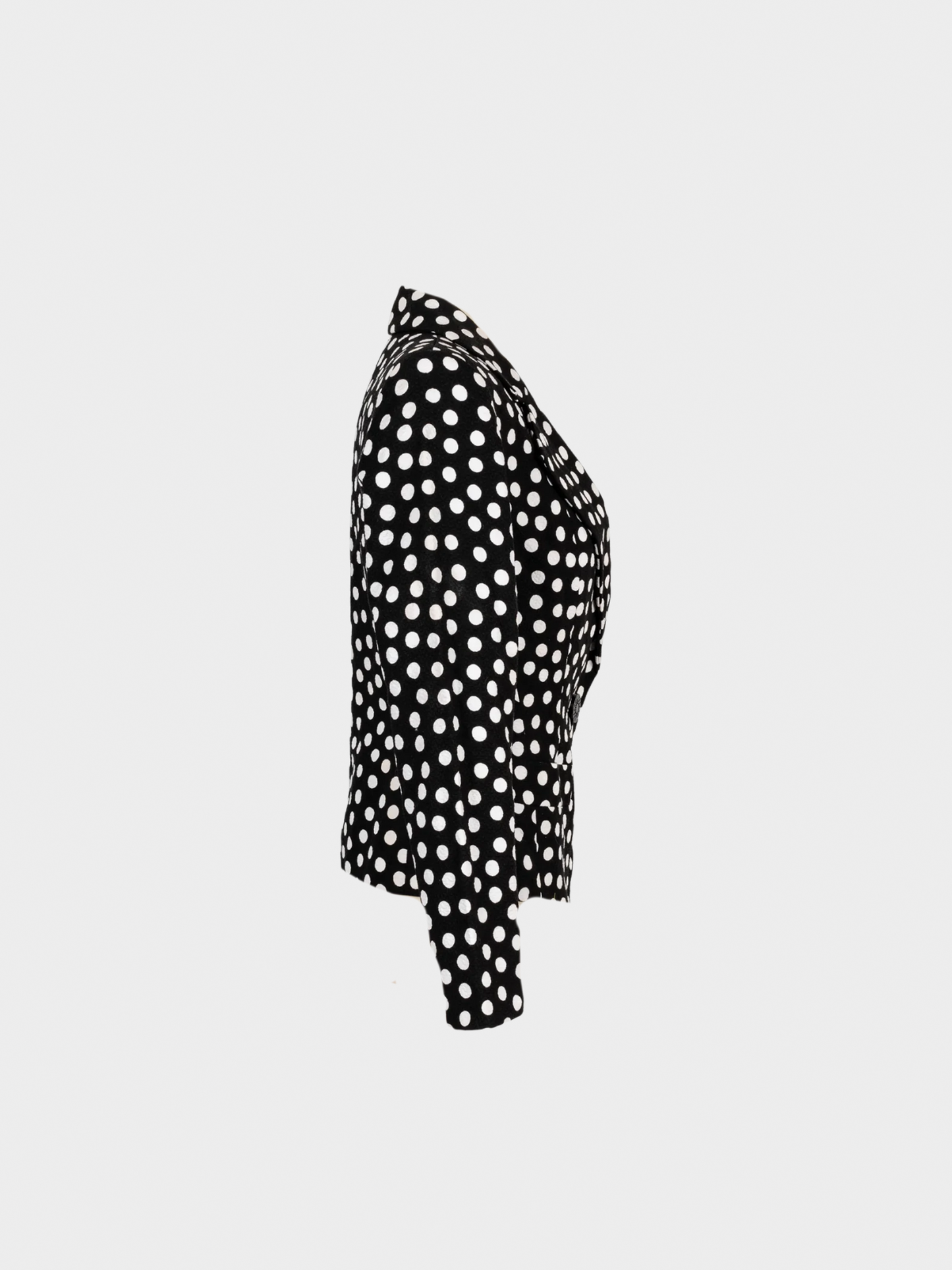 Yves Saint Laurent 1990s Rive Gauche Black and White Polka Dot Jacket