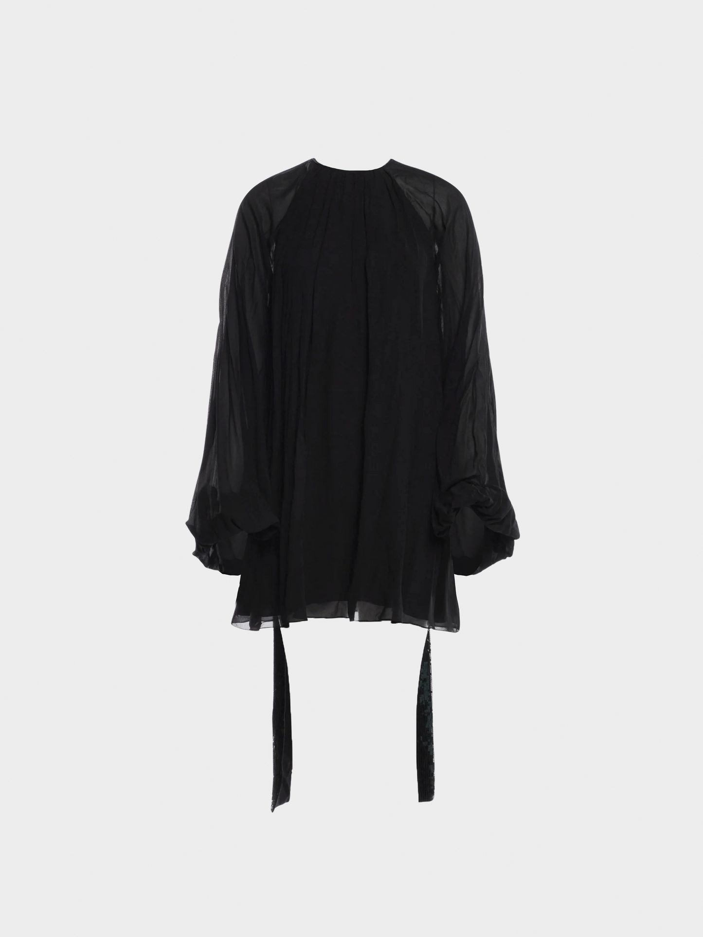 Yves Saint Laurent SS 2010 Black Chiffon Silk Blouse