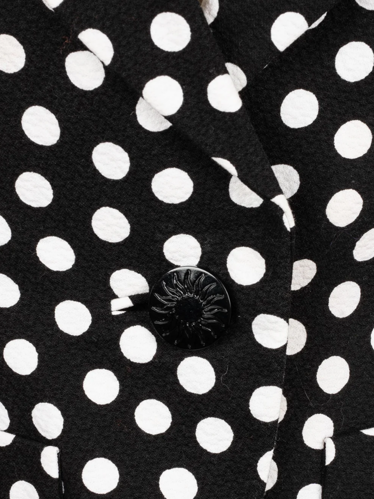 Yves Saint Laurent 1990s Rive Gauche Black and White Polka Dot Jacket