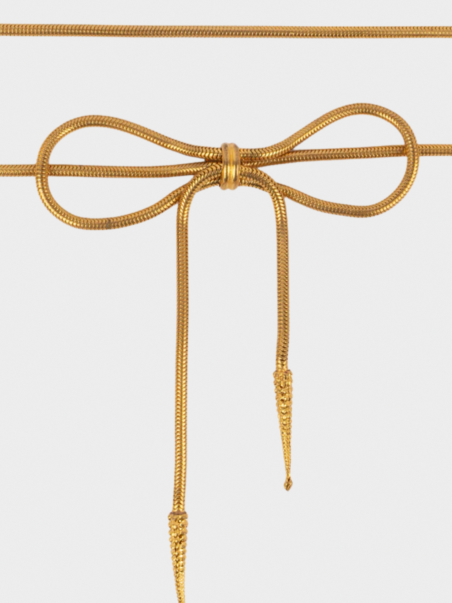 Yves Saint Laurent 1960s Gold Metal Bow Belt