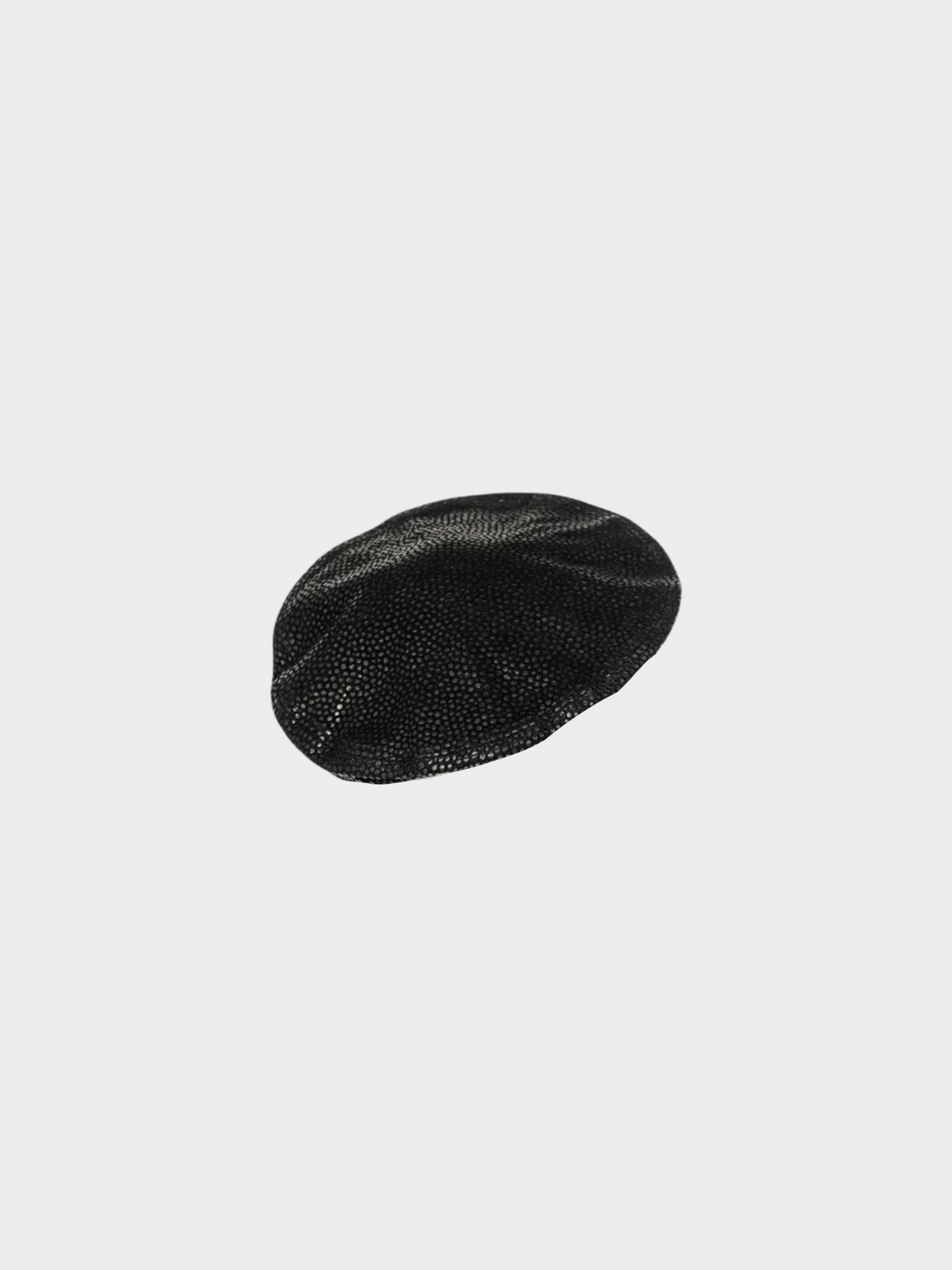 Yves Saint Laurent 1980s Black Leather Beret