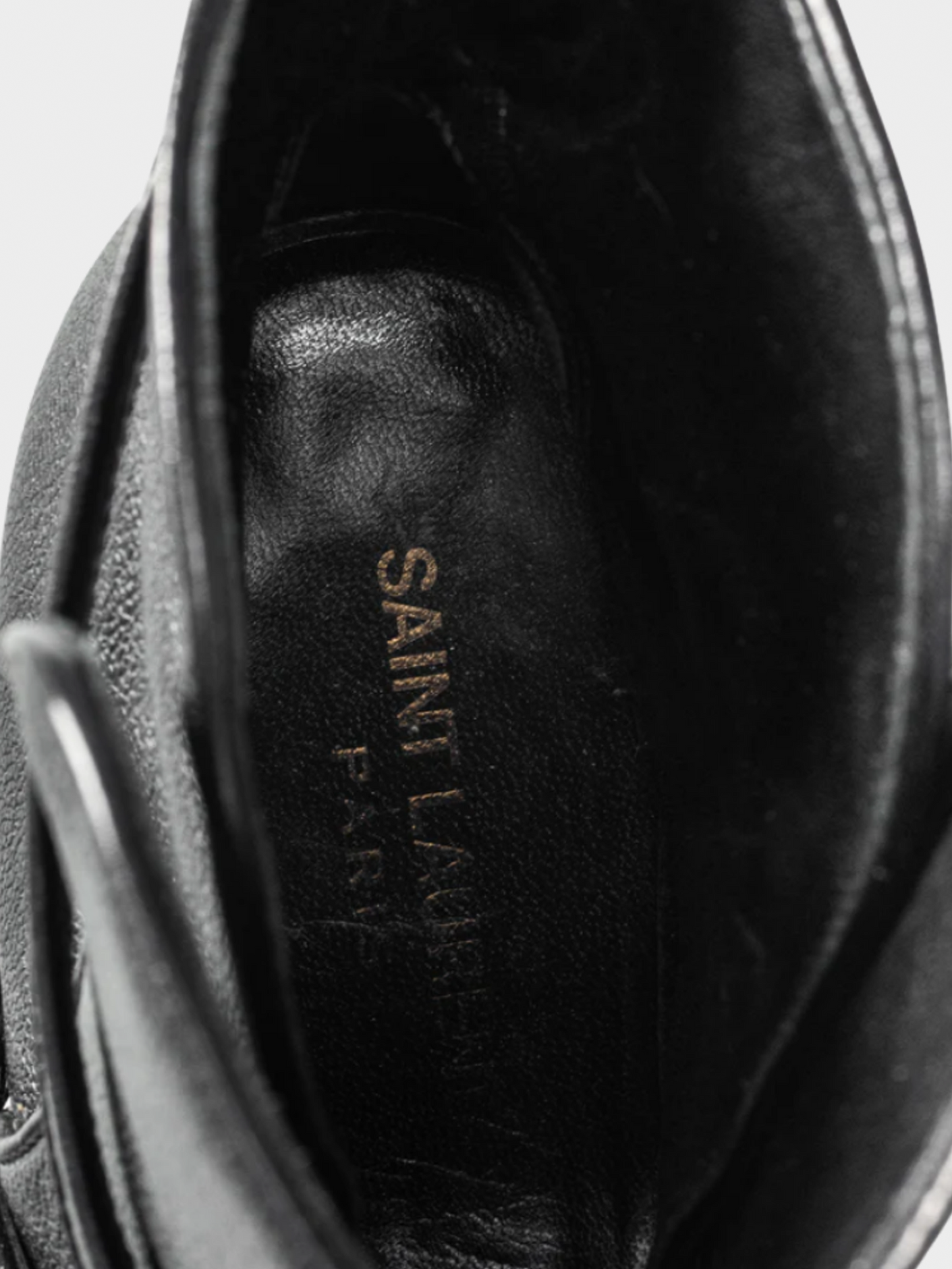 Yves Saint Laurent 2010s Nero Leather Wraparound Open-Toe Booties