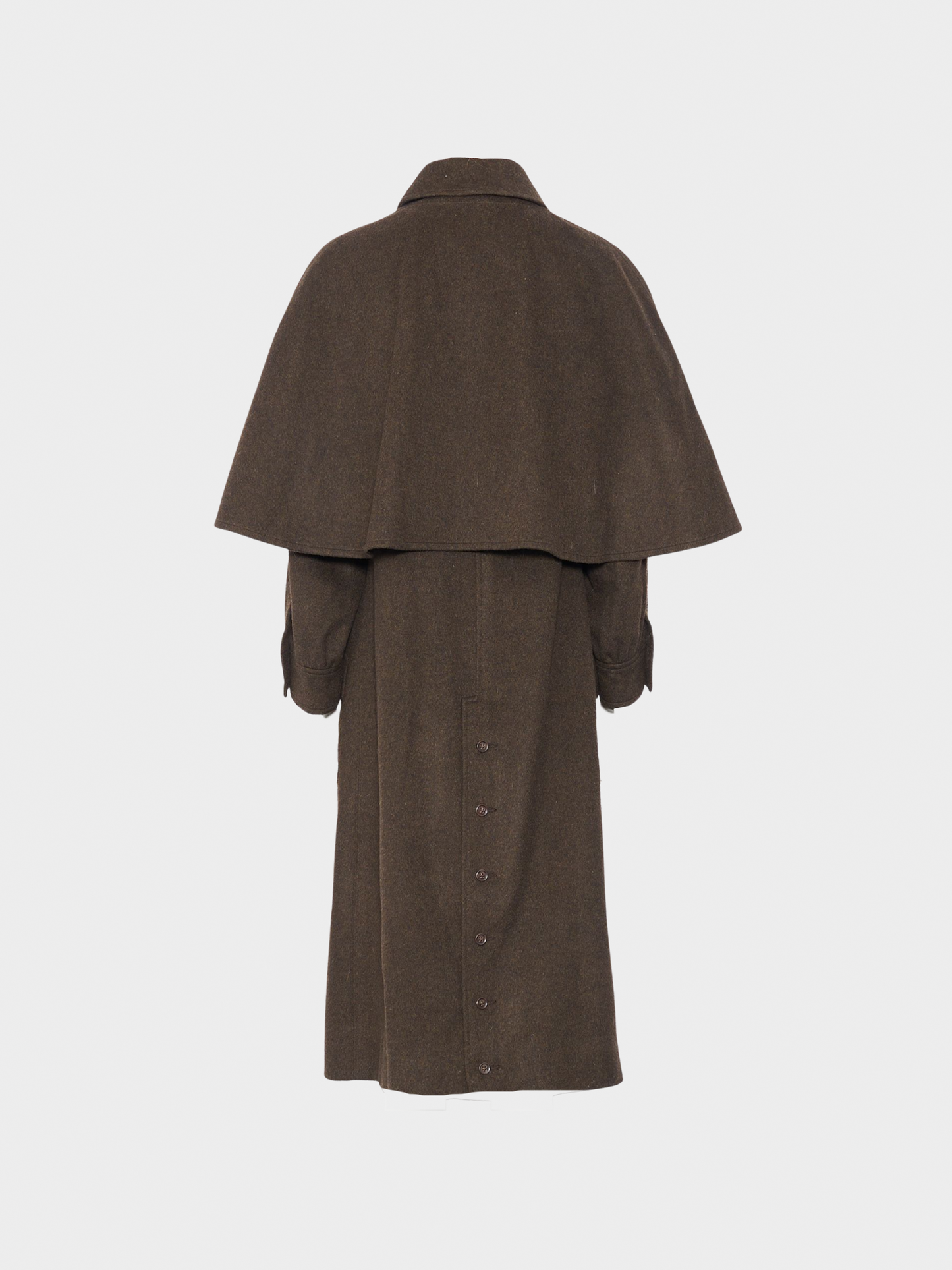 Yves Saint Laurent Rive Gauche 1970s Brown Long Trench Coat