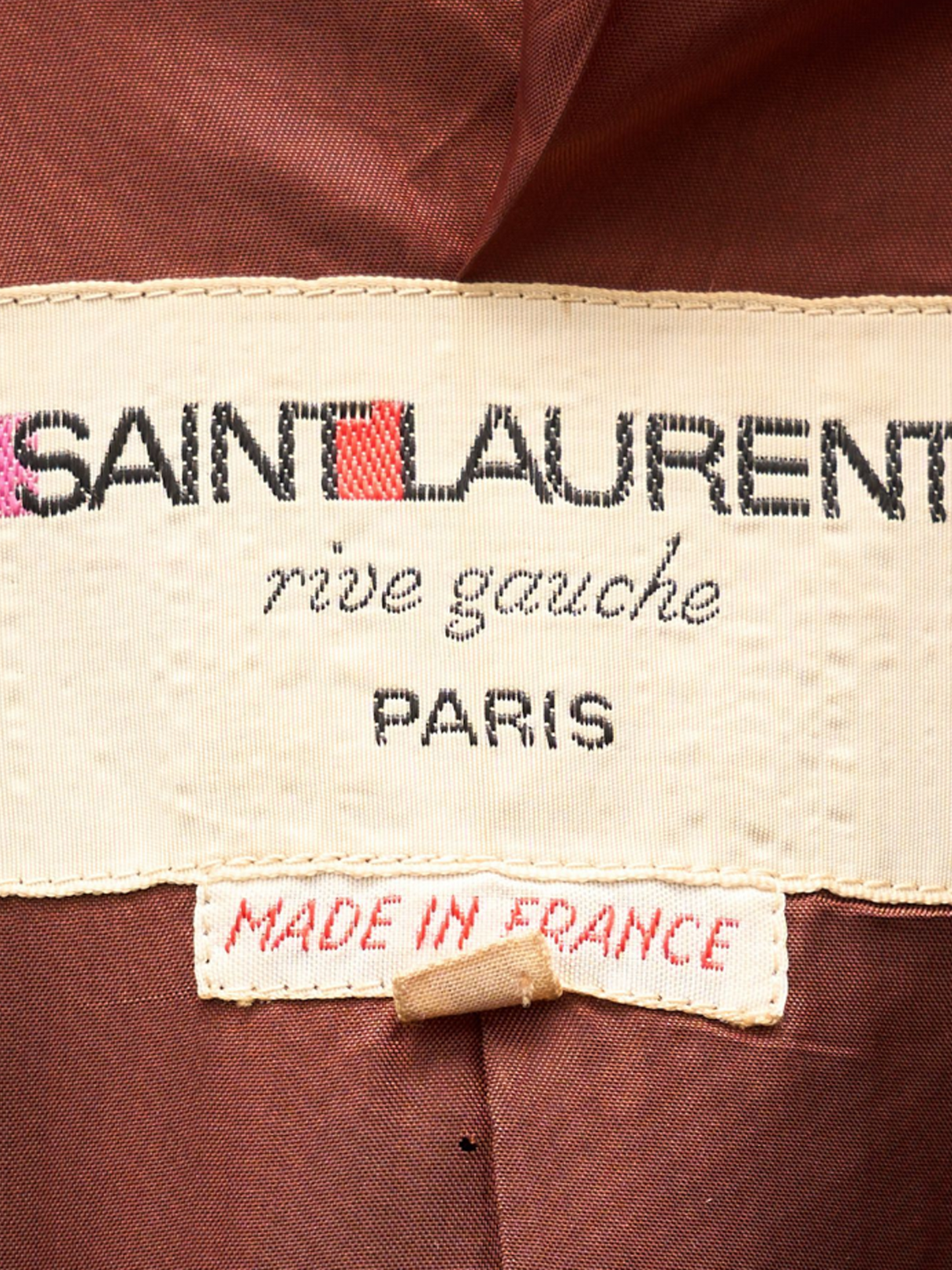 Yves Saint Laurent Rive Gauche 1970s Brown Long Trench Coat