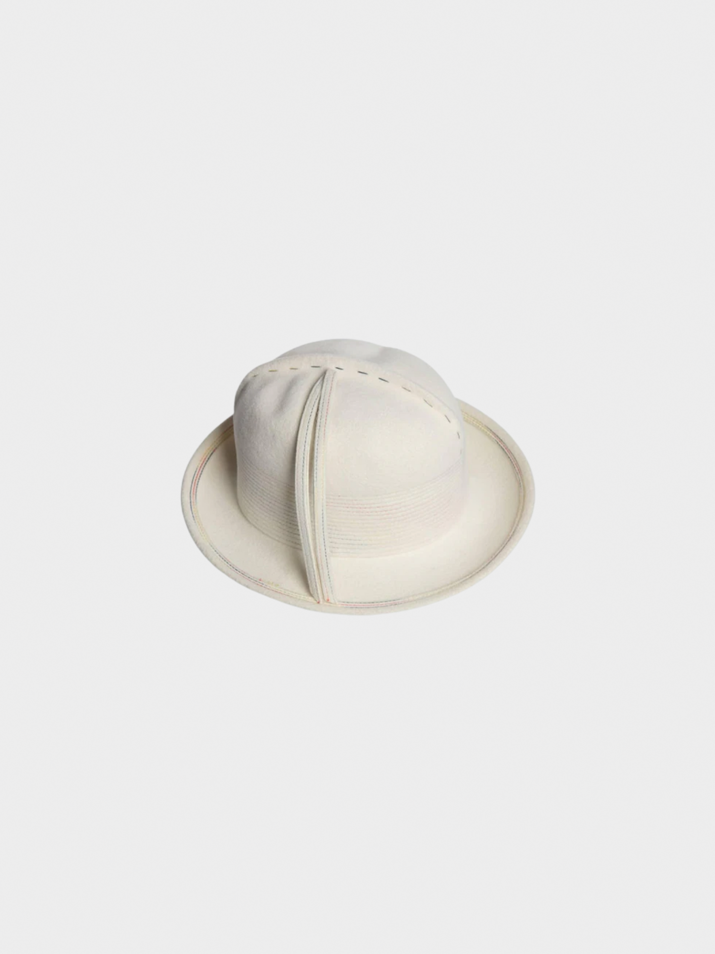 Yves Saint Laurent 1960s Ivory Felt Fedora Hat